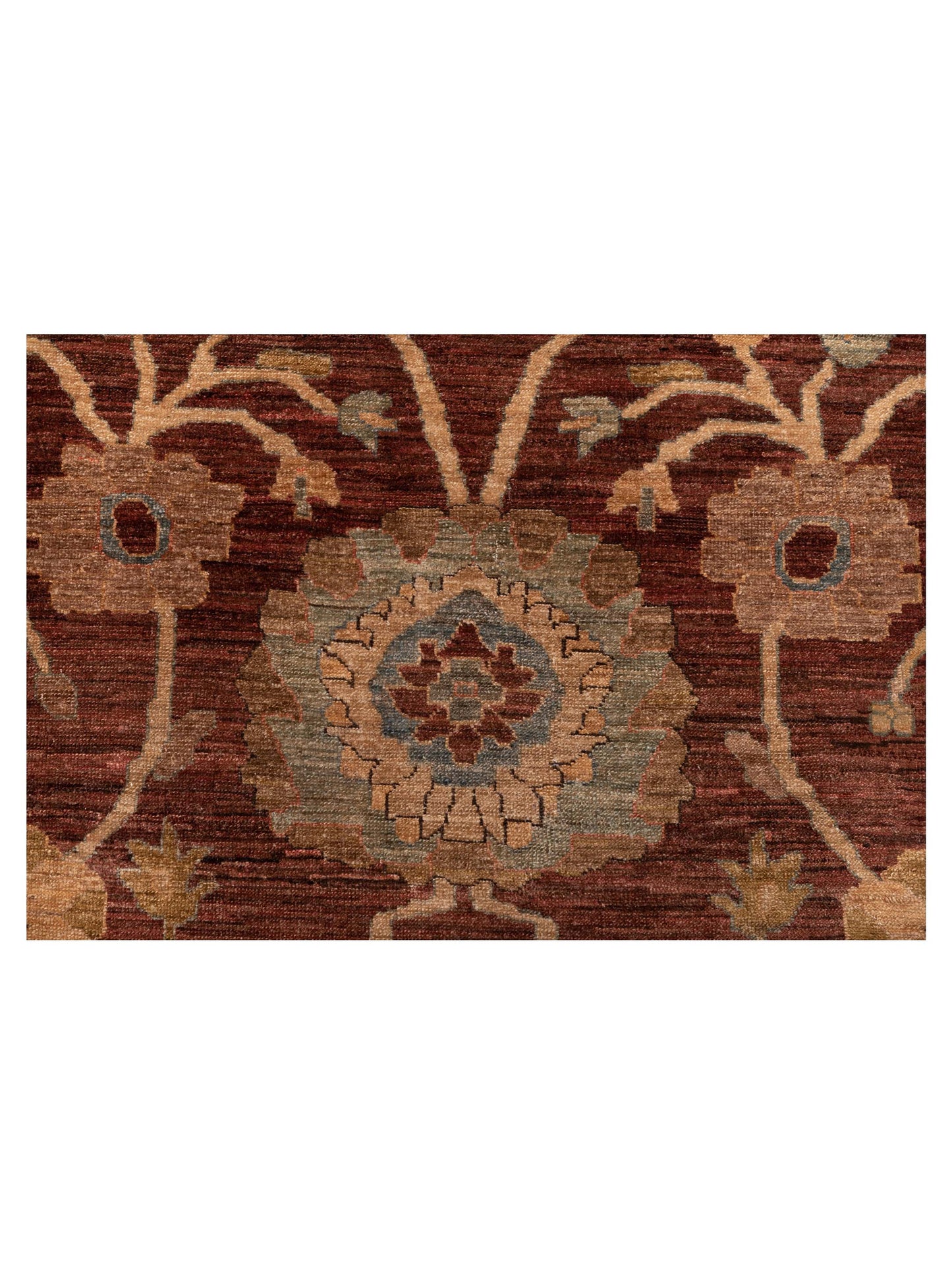 Elvan Nursel Plum Green 14.4x17.9 Hand Knotted Rug