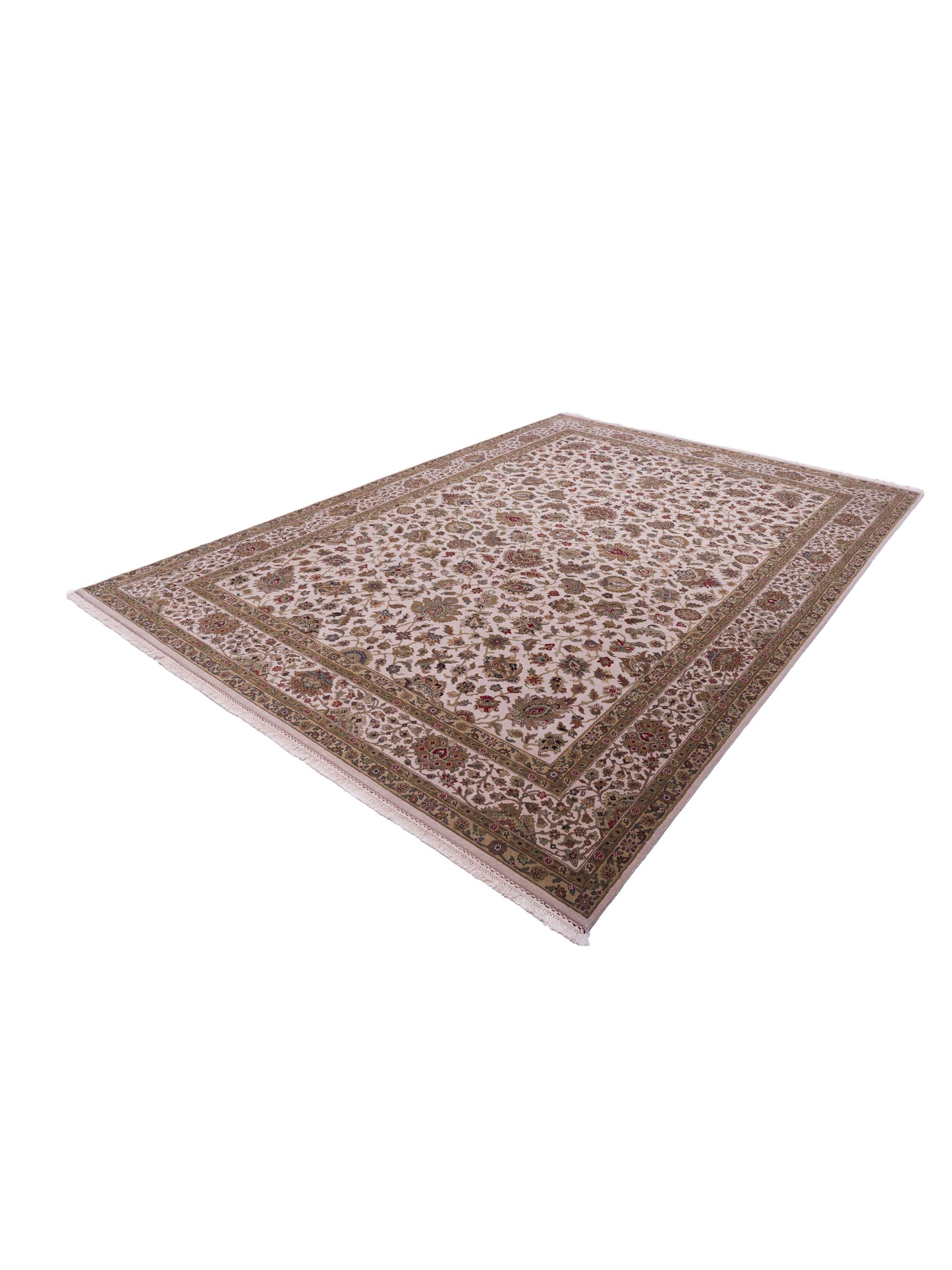 Crown 115755 Ivory Ivory 10.2x14 Hand Knotted Rug