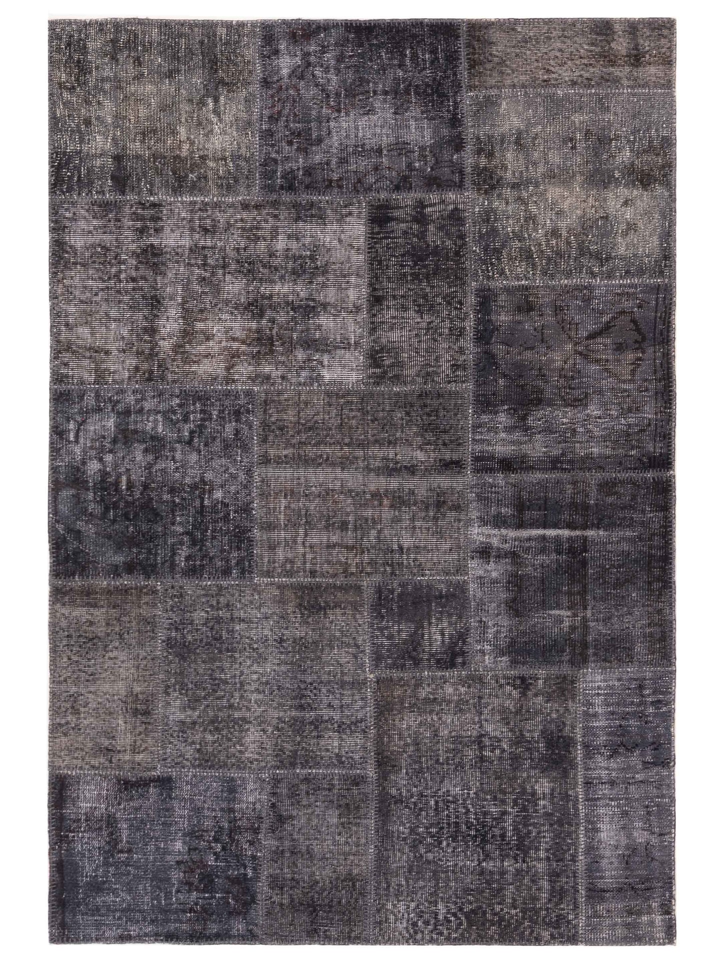 Pasha Turkish Vestige Patchwork Charcoal Contemporary