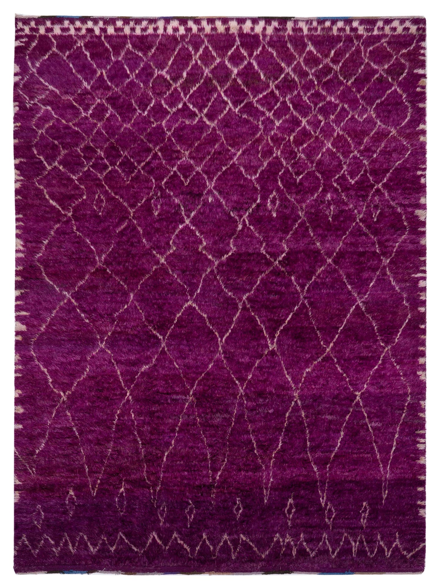 Pasha Berber Fuchsia Ivory Contemporary
