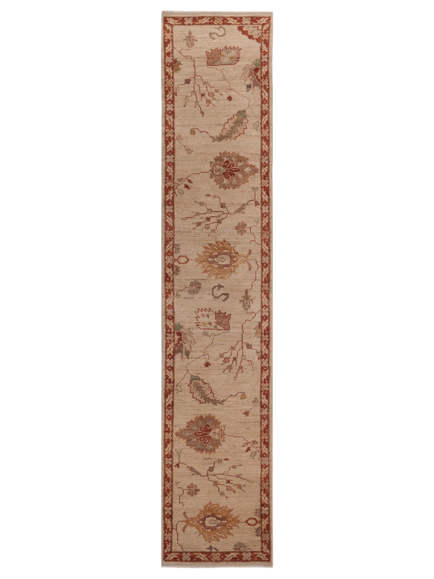 Anadol Angora Oushak Ivory Rust Traditional
