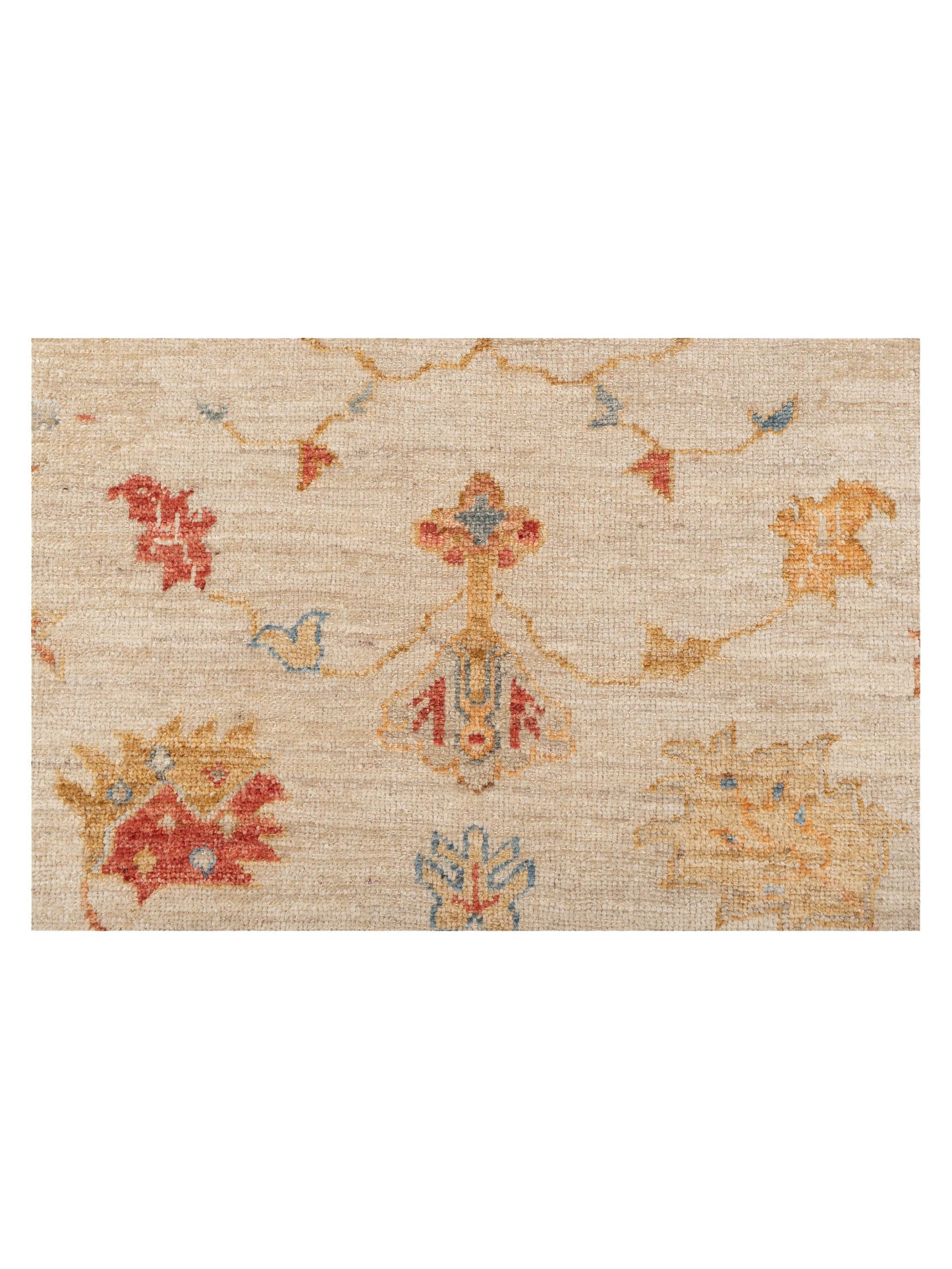 Angora Oushak 147069 Ivory Ivory 11.7x15.2 Hand Knotted Rug