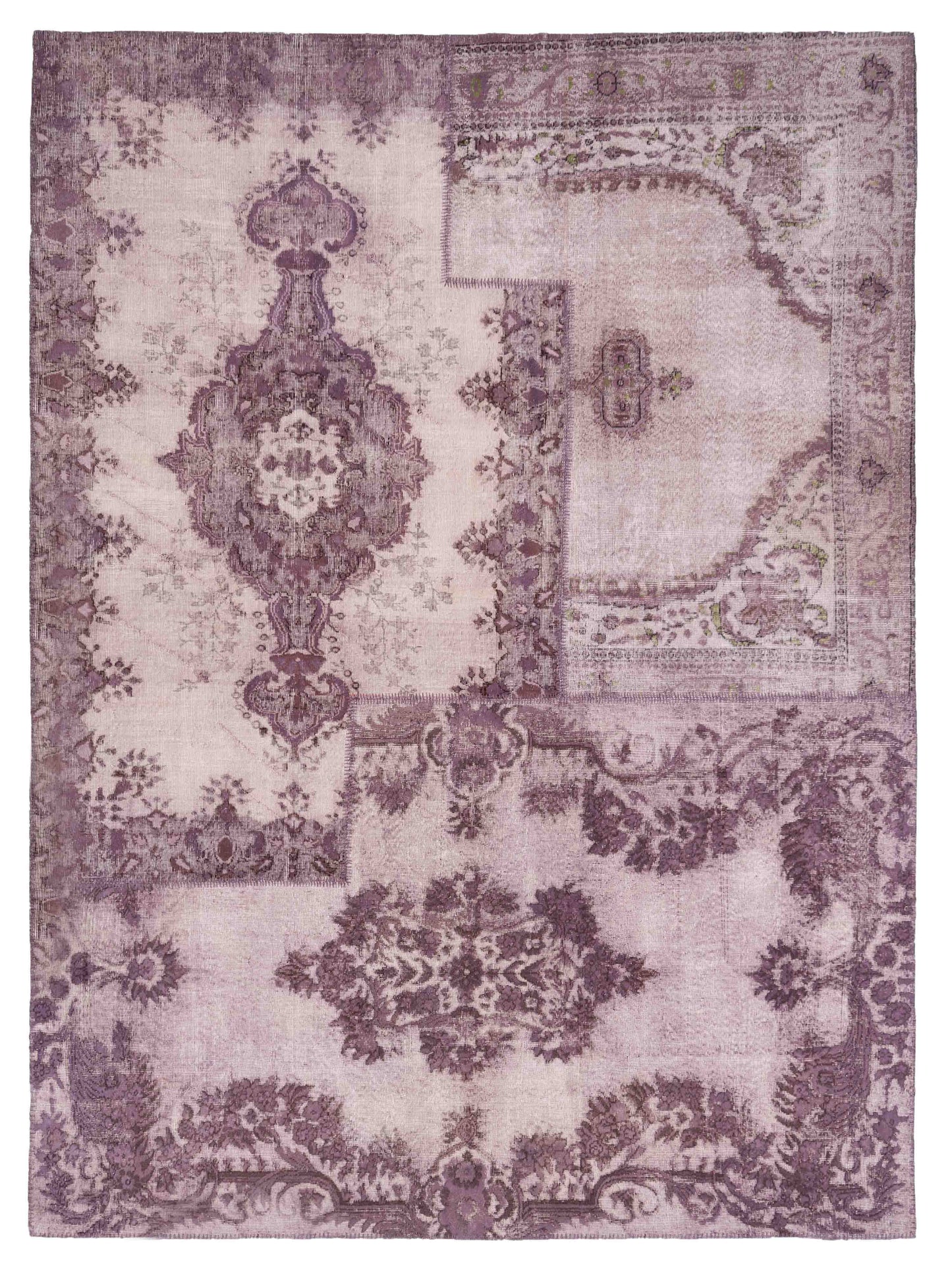 Pasha Turkish Vestige Patchwork Purple Contemporary