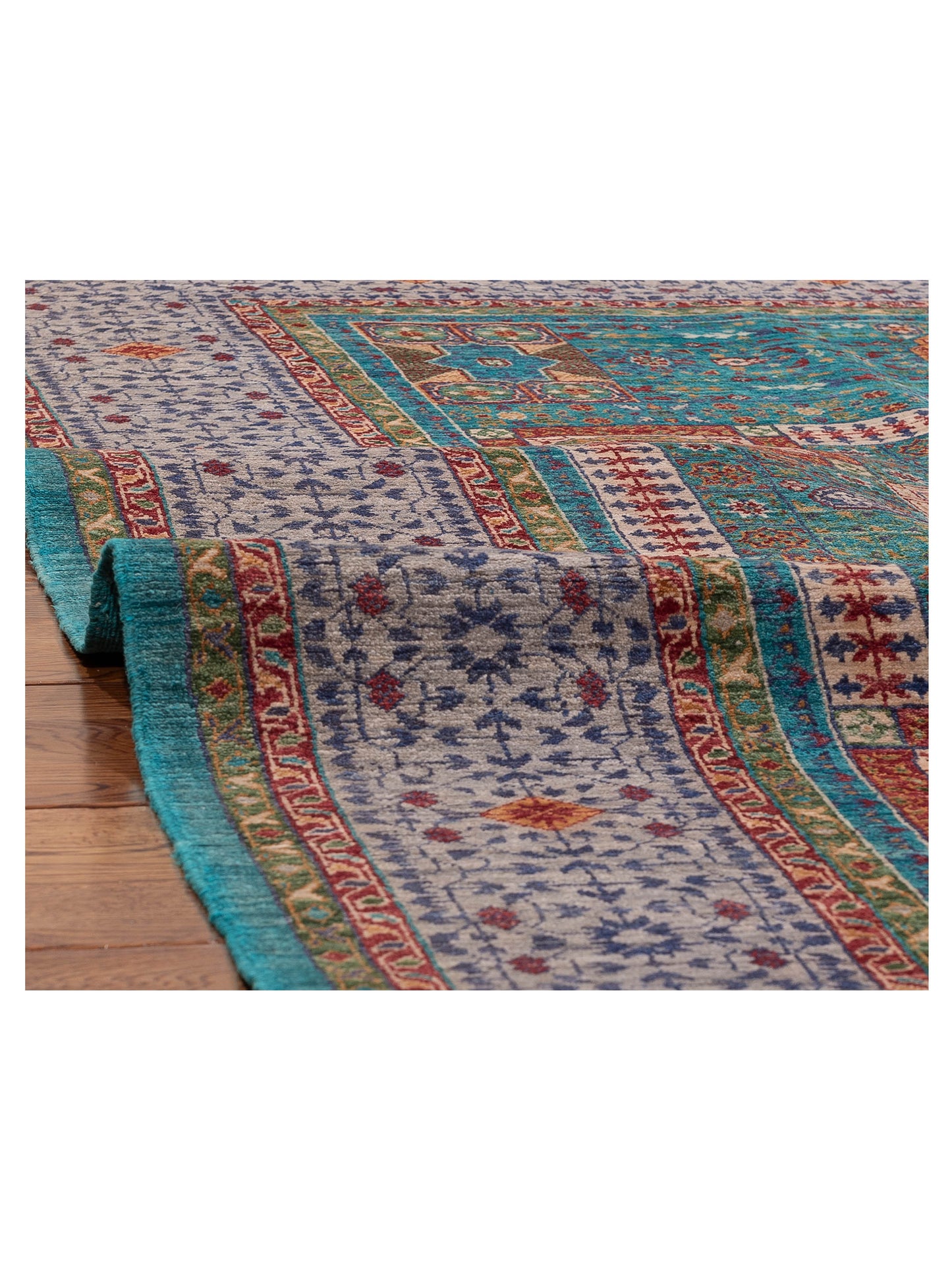 Artisan Mamluk 154732 Blue Gray 5.10x7.10 Hand Knotted Rug