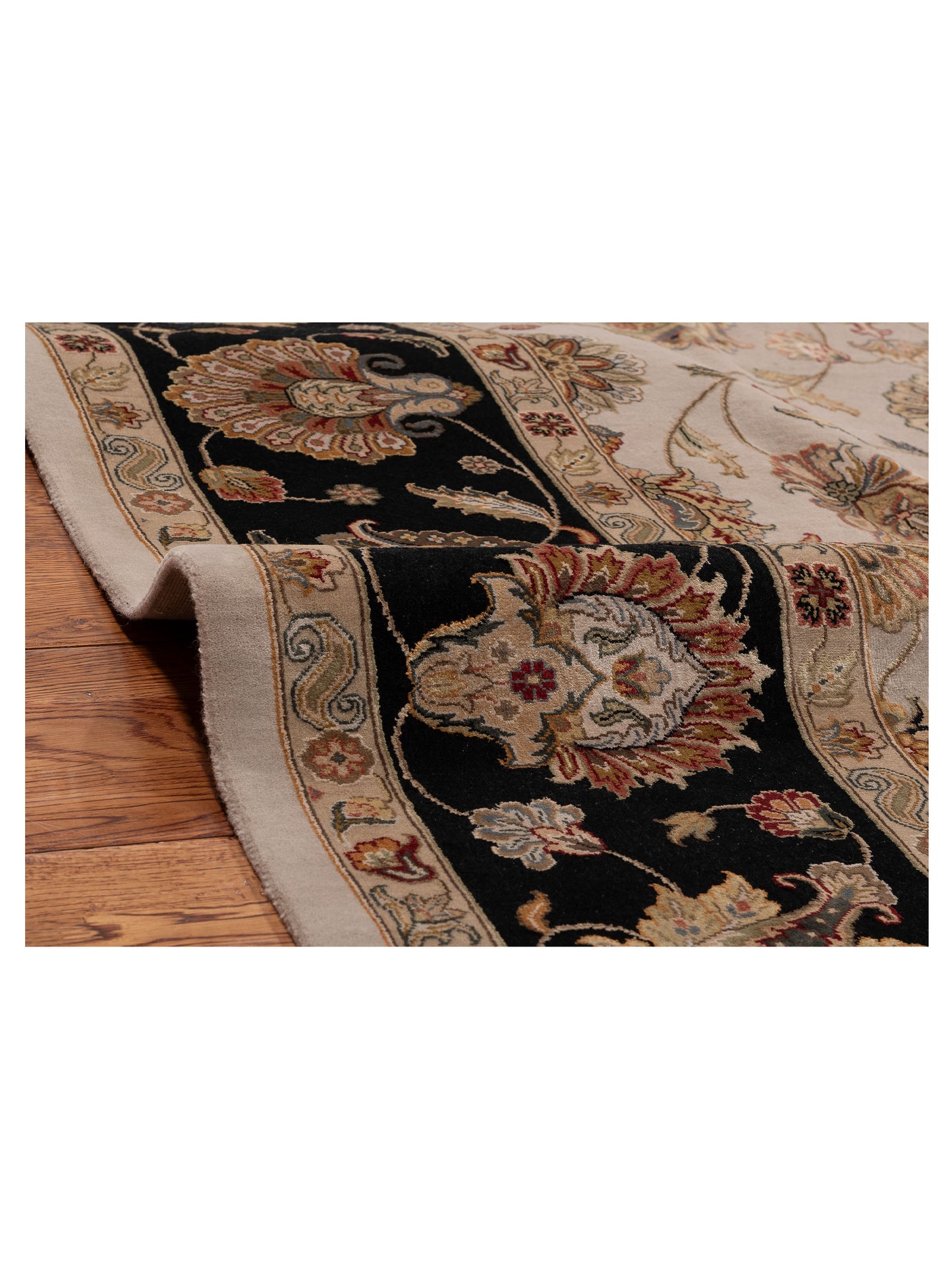Imperial Silk 118954 Beige Black 8.2x10.1 Hand Knotted Rug