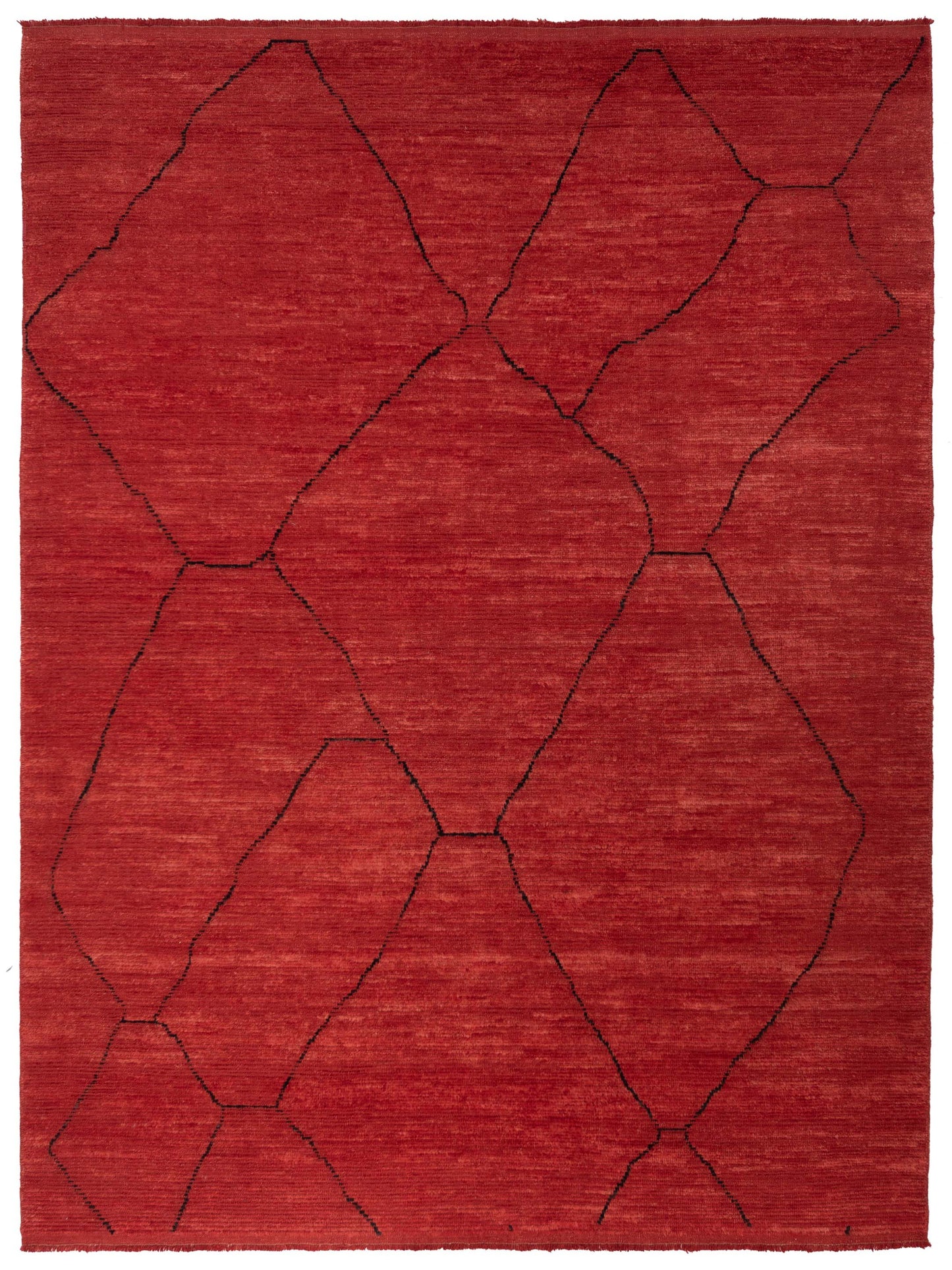 Pasha Berber Red Black Contemporary