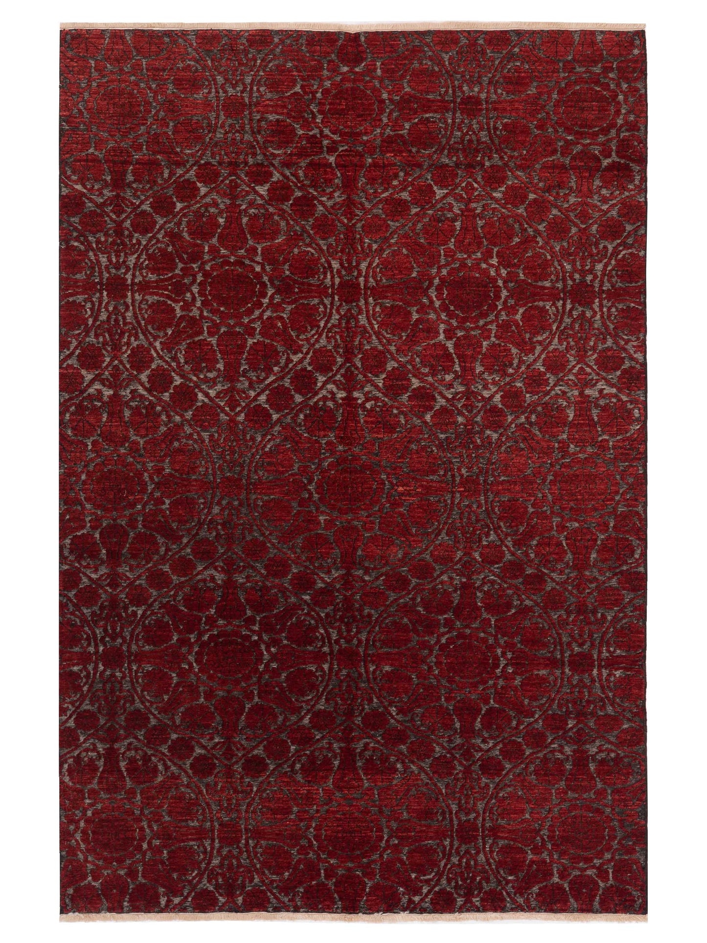 Pasha Defne Charcoal Red Transitional