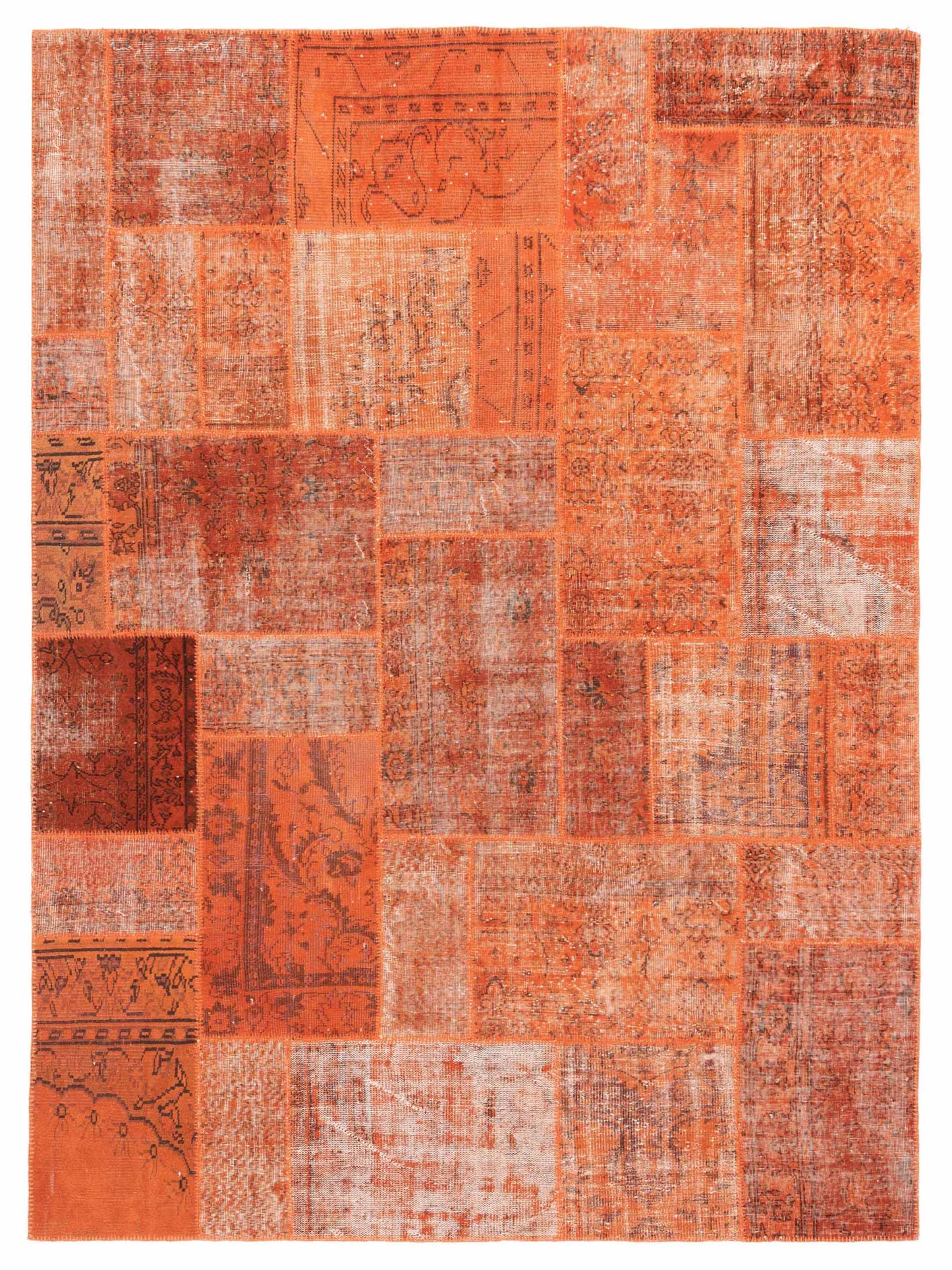 Pasha Turkish Vestige Patchwork Orange Contemporary