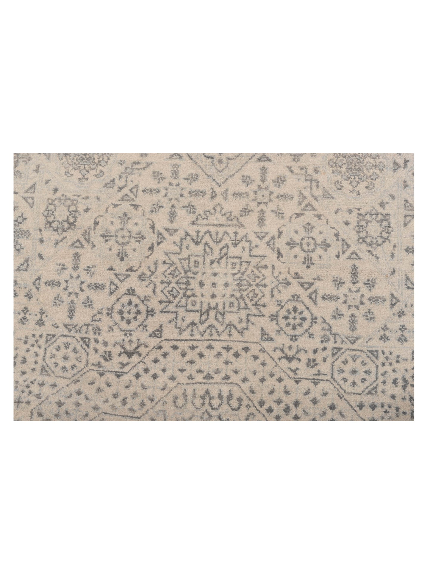 Artisan Mamluk 125096 Ivory Gray 8x9.10 Hand Knotted Rug
