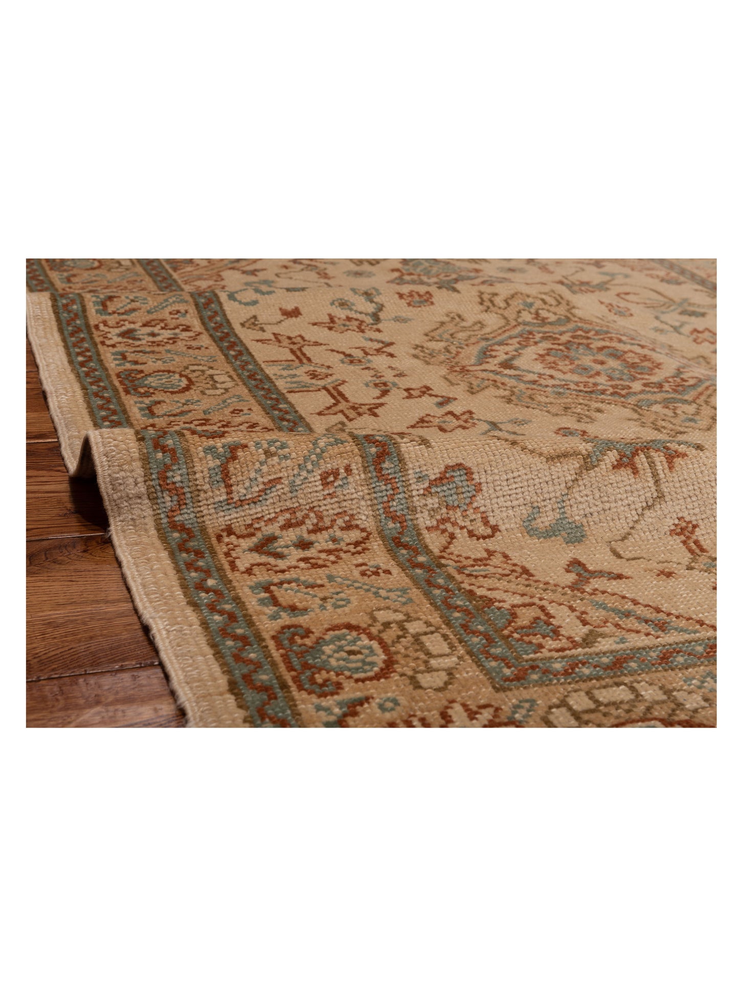 Anadol Oushak 129723 Ivory Gold 4.4x5.7 Hand Knotted Rug