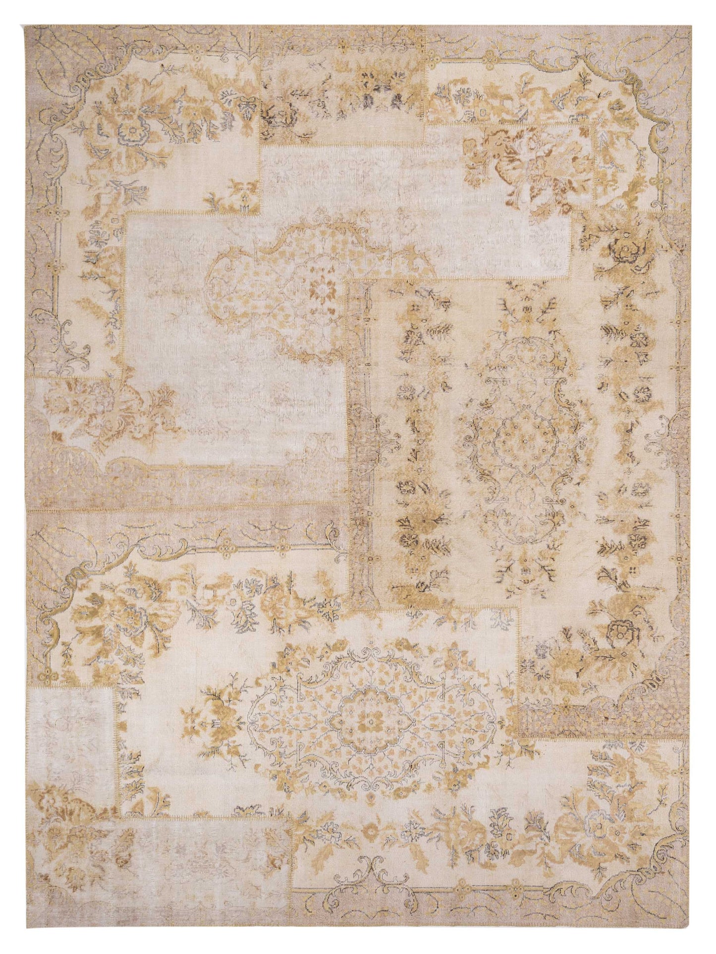 Pasha Turkish Vestige Patchwork Light Green Contemporary