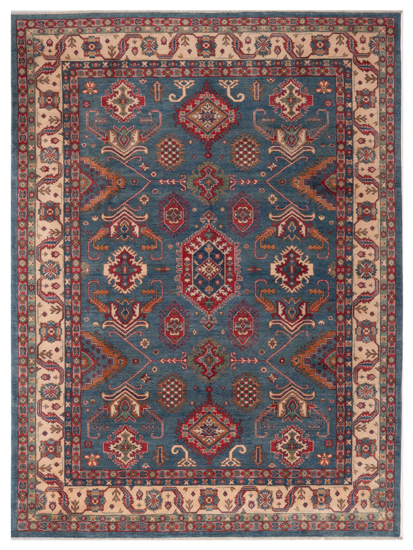 Nomad Kazak Blue Ivory Tribal