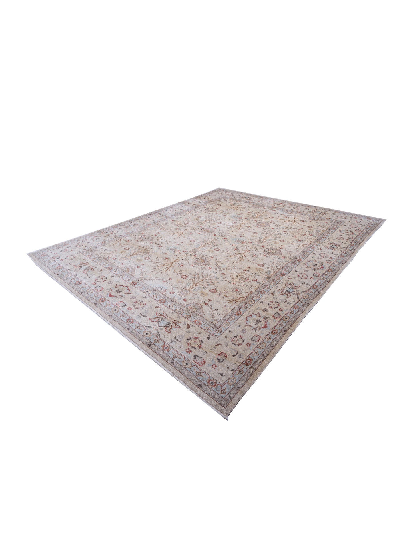 Angora Oushak 134477 Ivory Ivory 13.8x16.11 Hand Knotted Rug