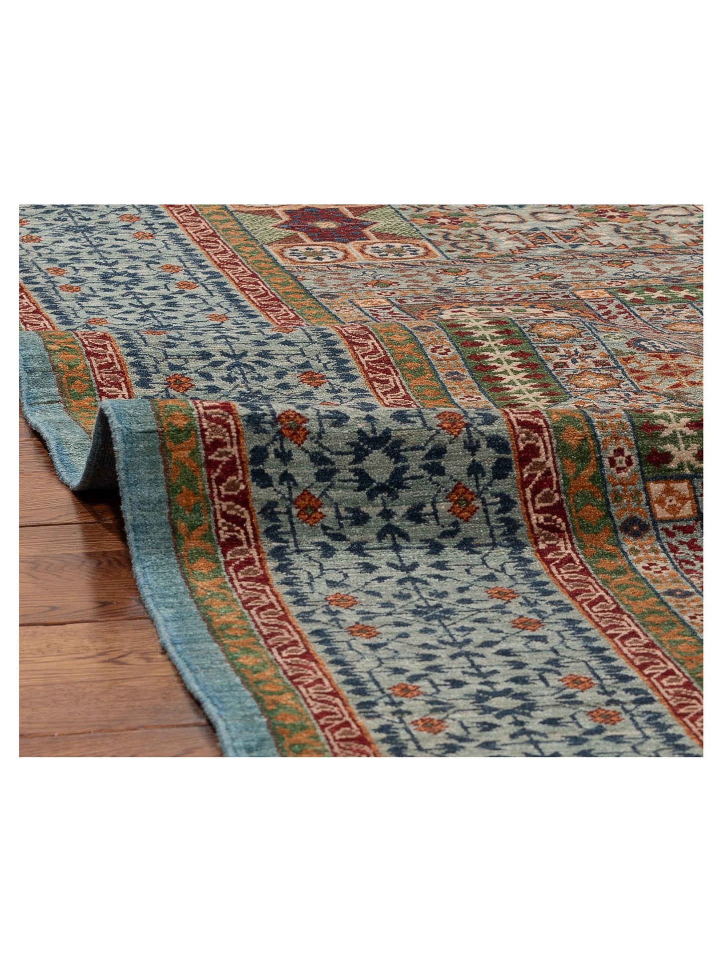 Artisan Mamluk 154640 Silver Gray 5.11x8.2 Hand Knotted Rug