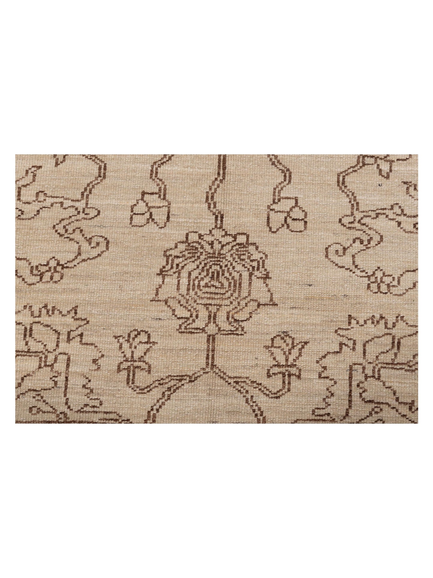 Defne Opal Ivory Brown 8.2x9.10 Hand Knotted Rug