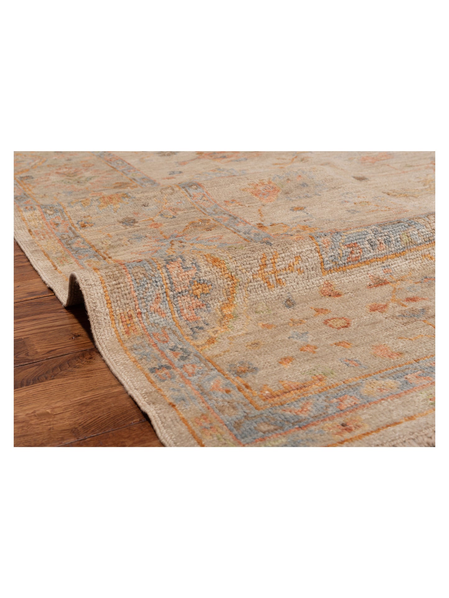 Angora Oushak 150361 Ivory Ivory 8.3x10 Hand Knotted Rug