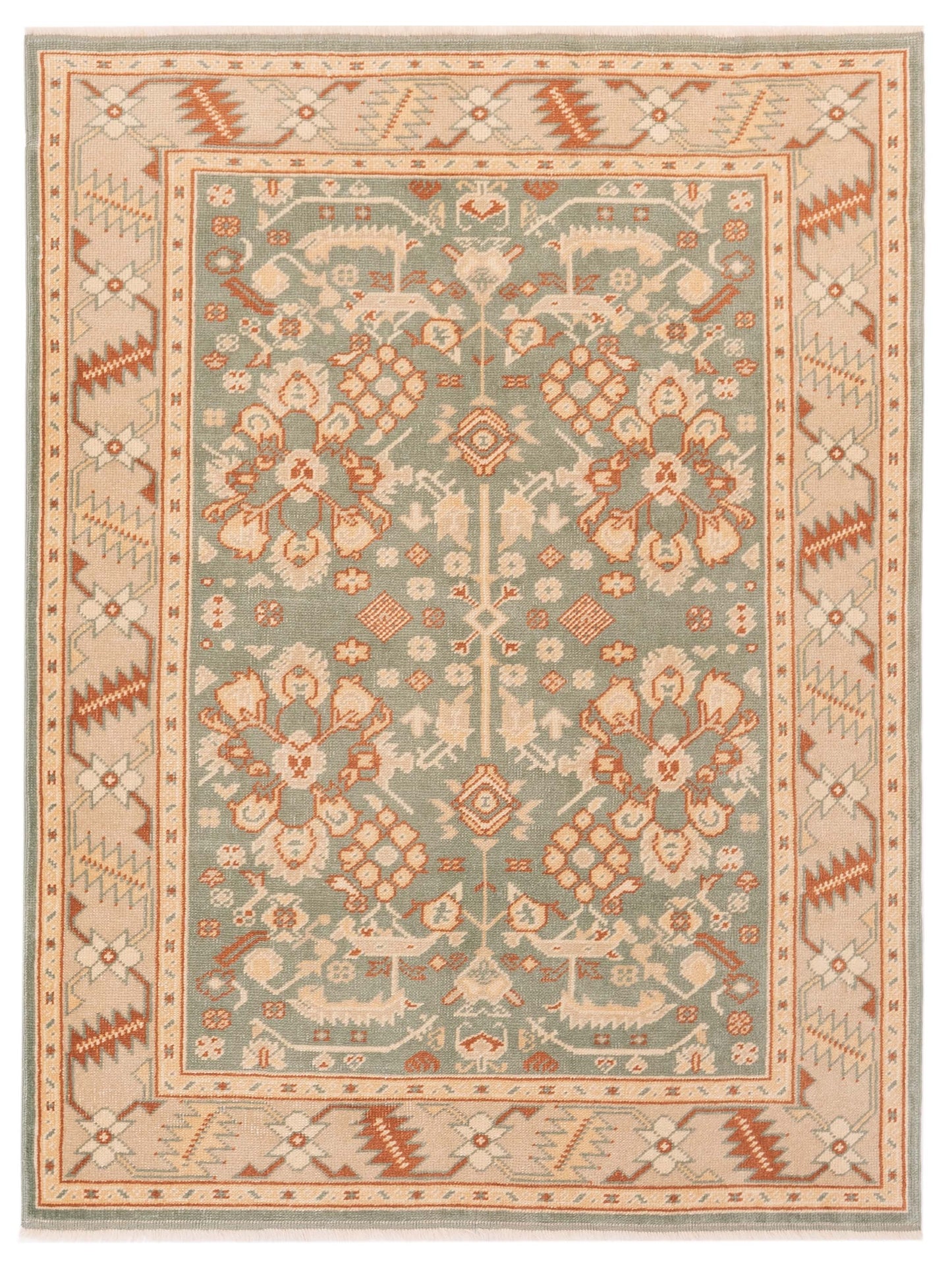 Pasha Anadol Oushak Green Ivory Traditional