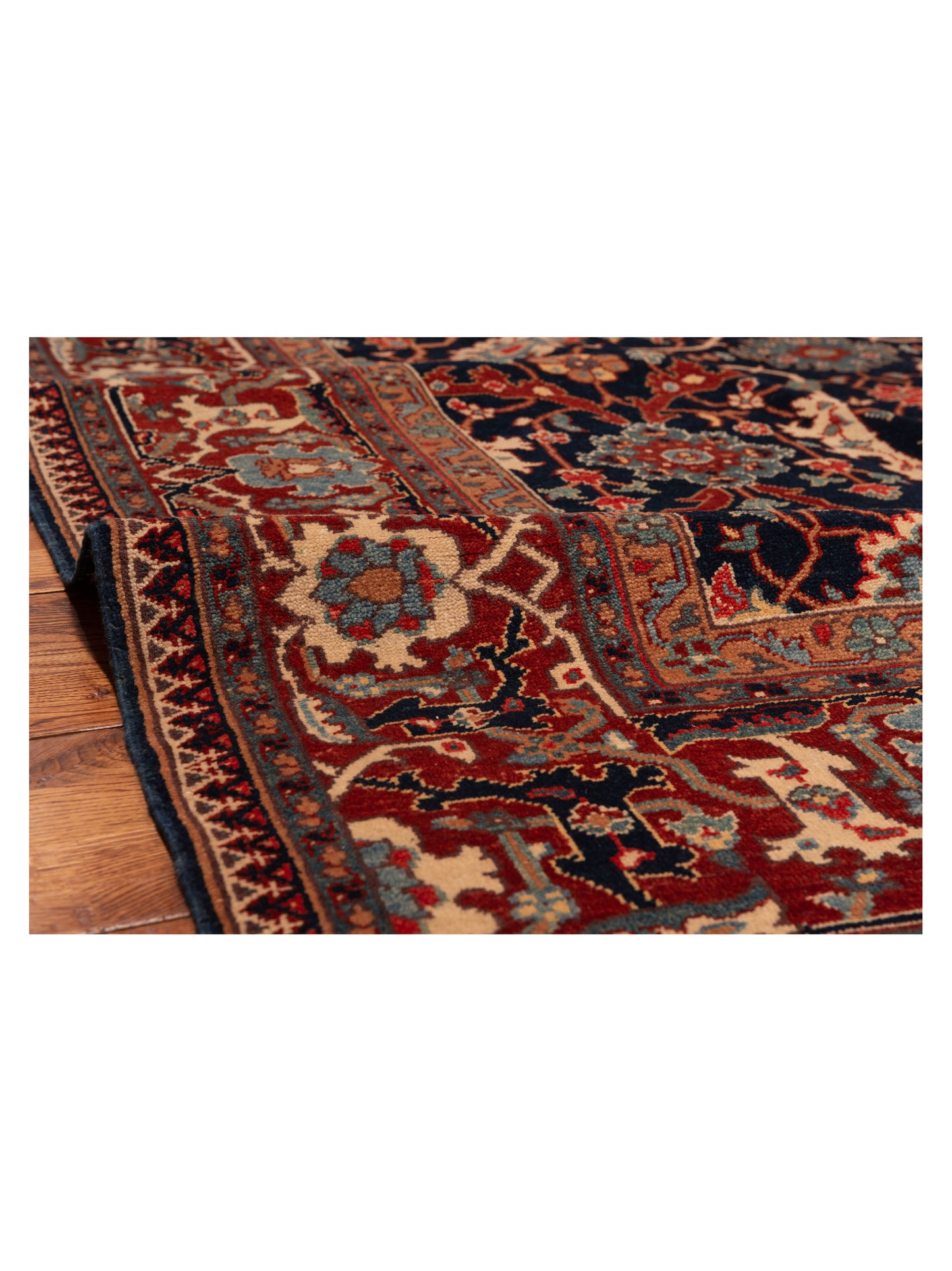 Antique Loom 117162 Navy Red 6.8x10 Hand Knotted Rug