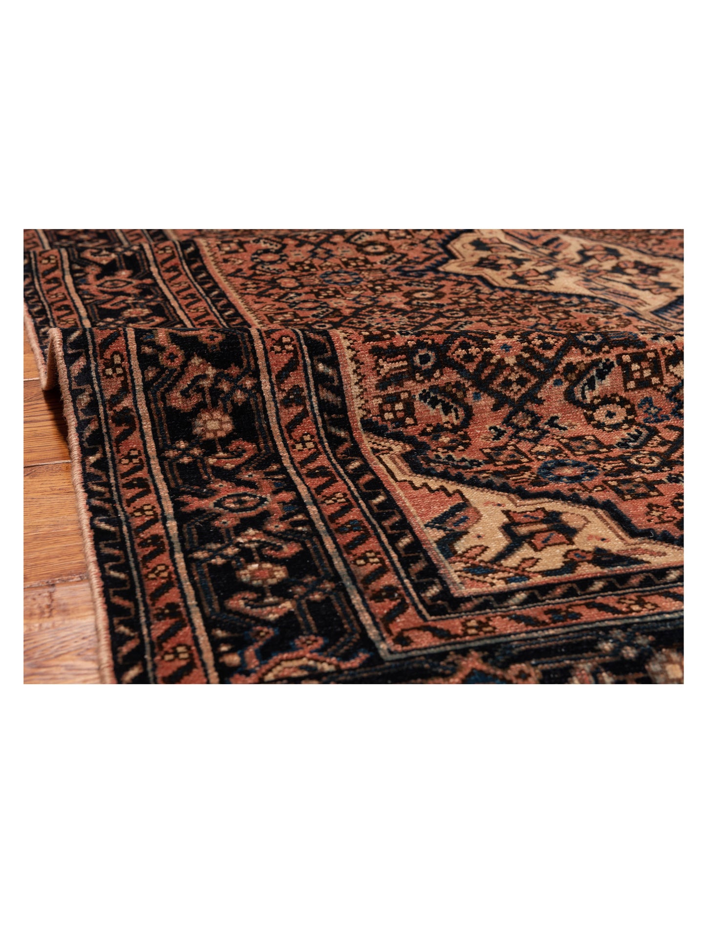 Persian 147675 Pink Navy 4.10x6.10 Hand Knotted Rug