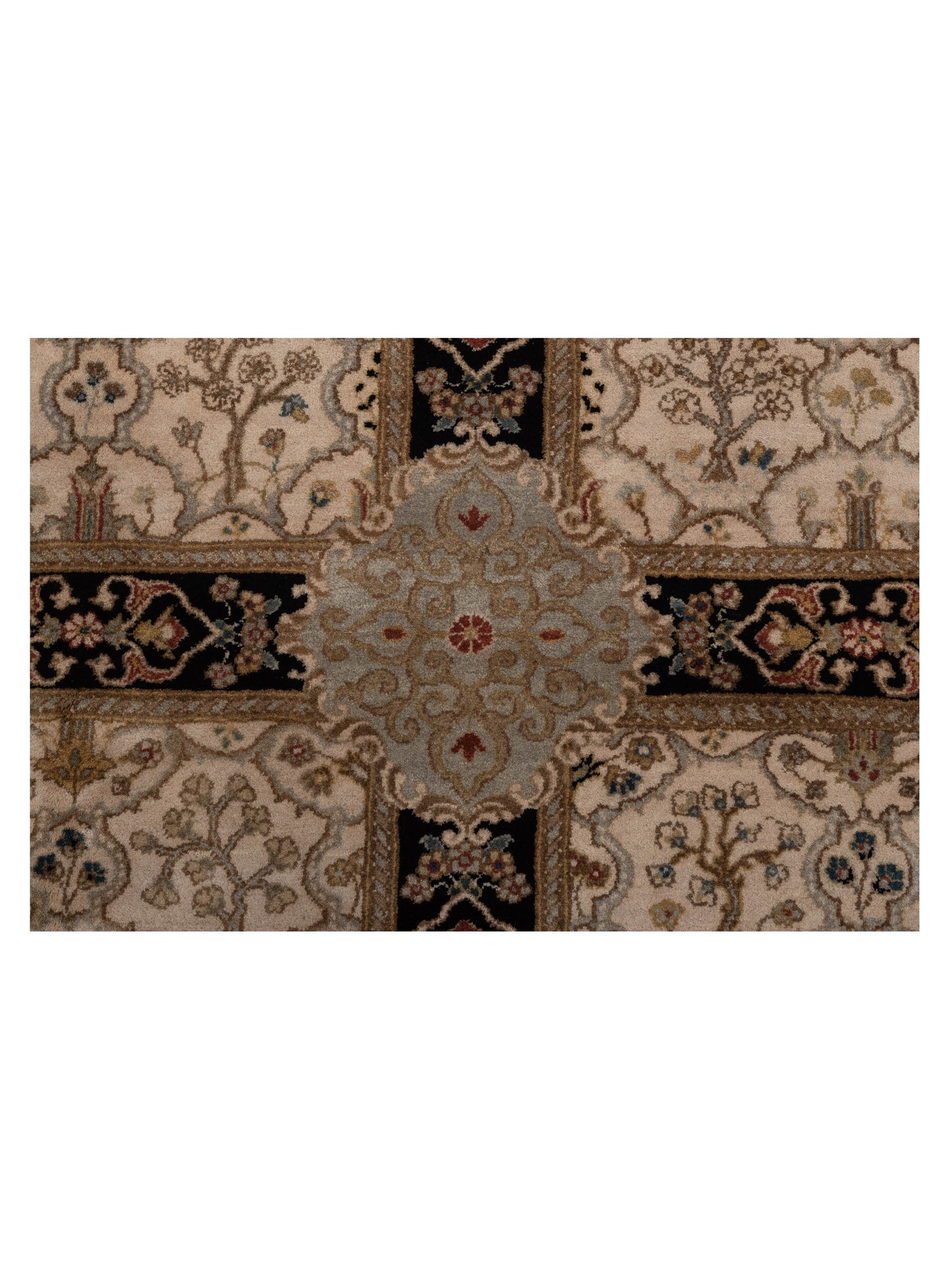 Empire 114737 Ivory Black 8.2x10 Hand Knotted Rug