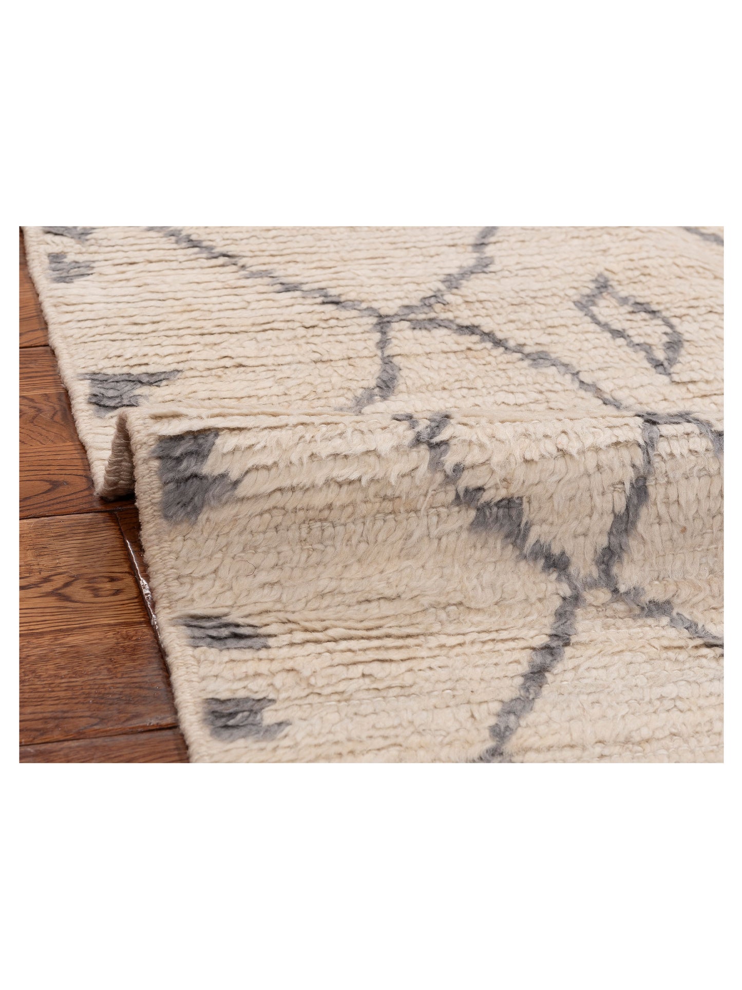 Berber Aspendos Ivory Gray 5.9x7.3 Hand Knotted Rug