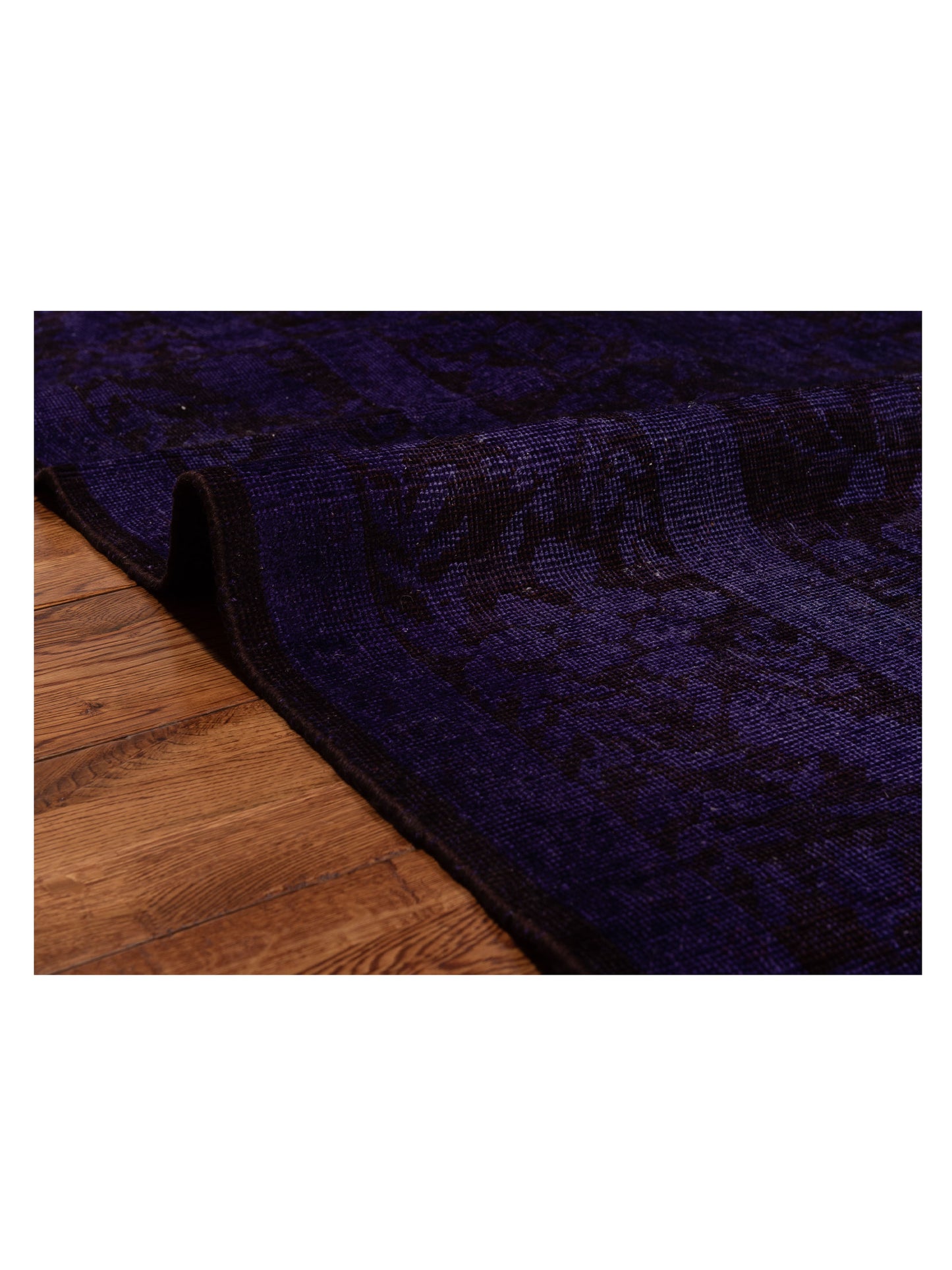 Vintage 107386 Purple 4.11x7.10 Hand Knotted Rug