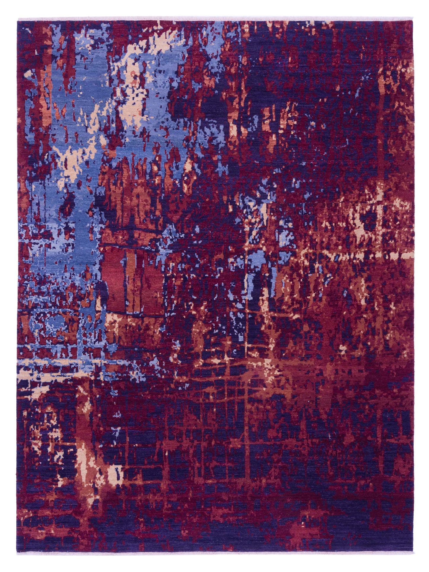 Siena Tibetino Charcoal Red Contemporary