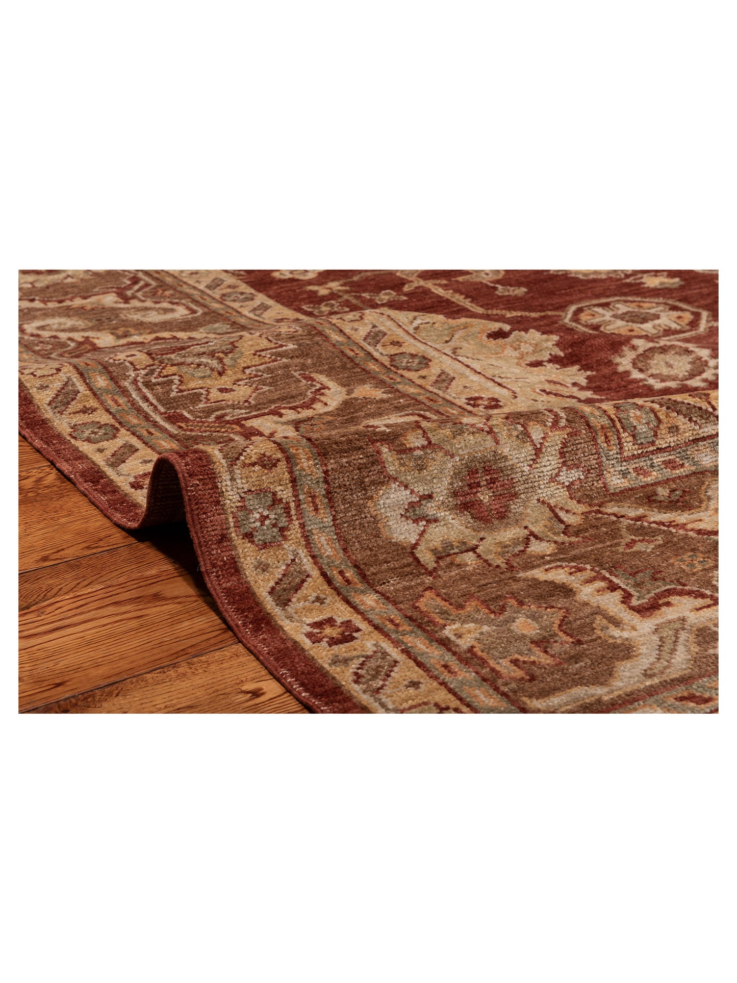 Angora Oushak 125565 Rust Brown 8.10x11.1 Hand Knotted Rug