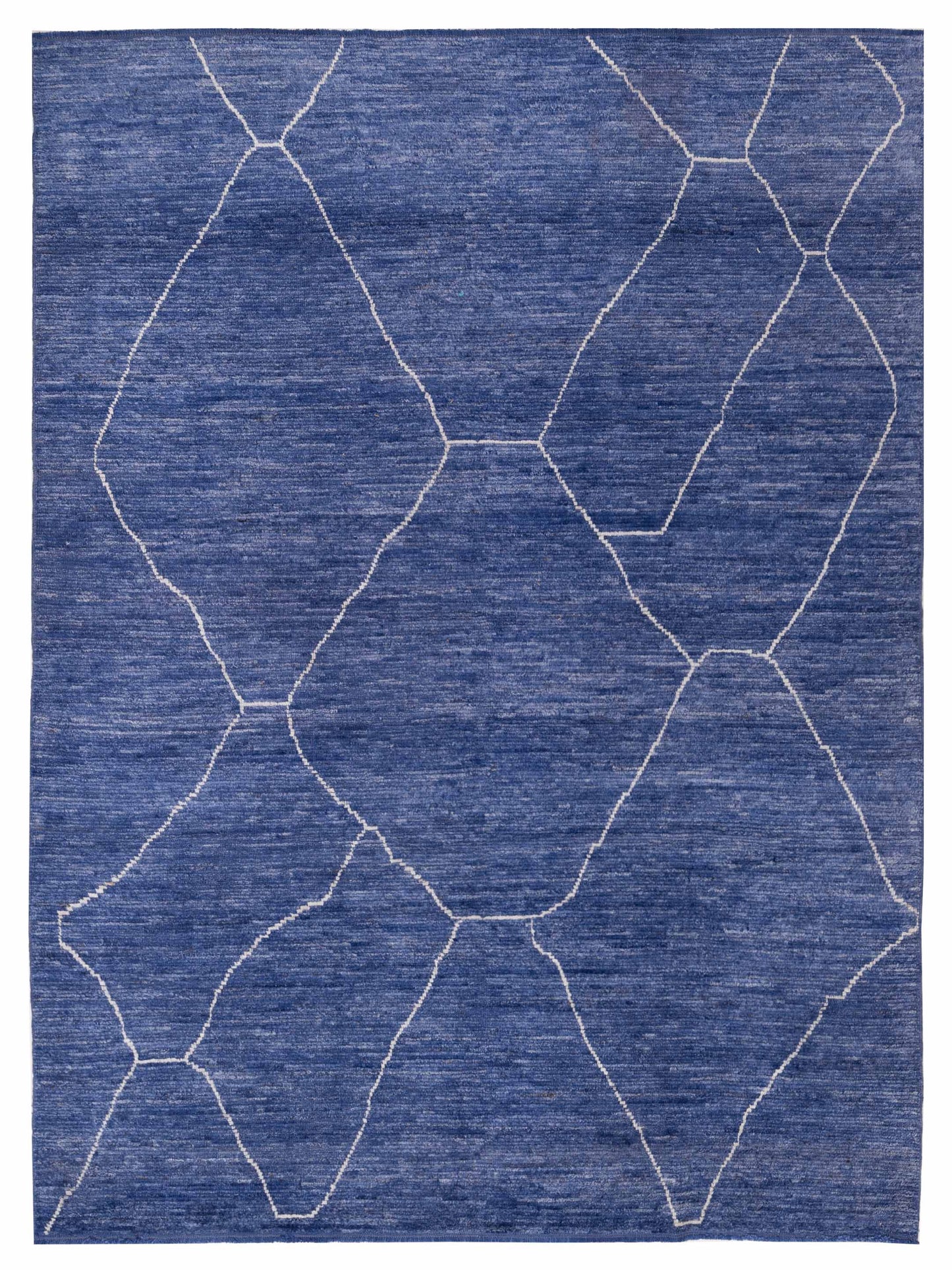 Pasha Berber Jean Blue Ivory Contemporary