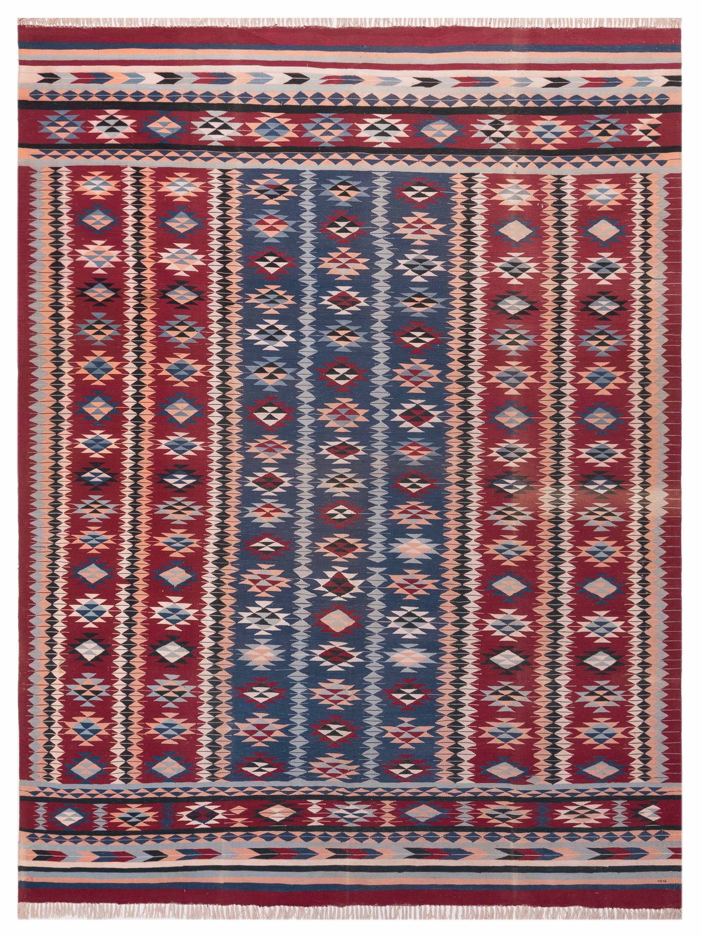 Nomad Old Afghan Dhurrie Multi Traditional