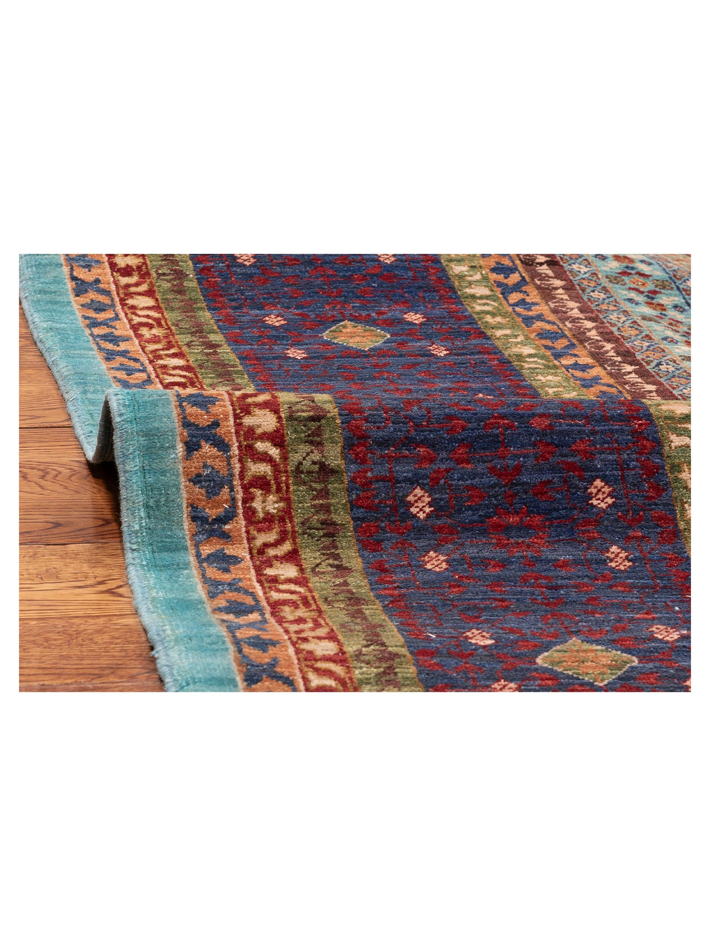 Artisan Mamluk 154620 Blue Charcoal 9.1x12.5 Hand Knotted Rug
