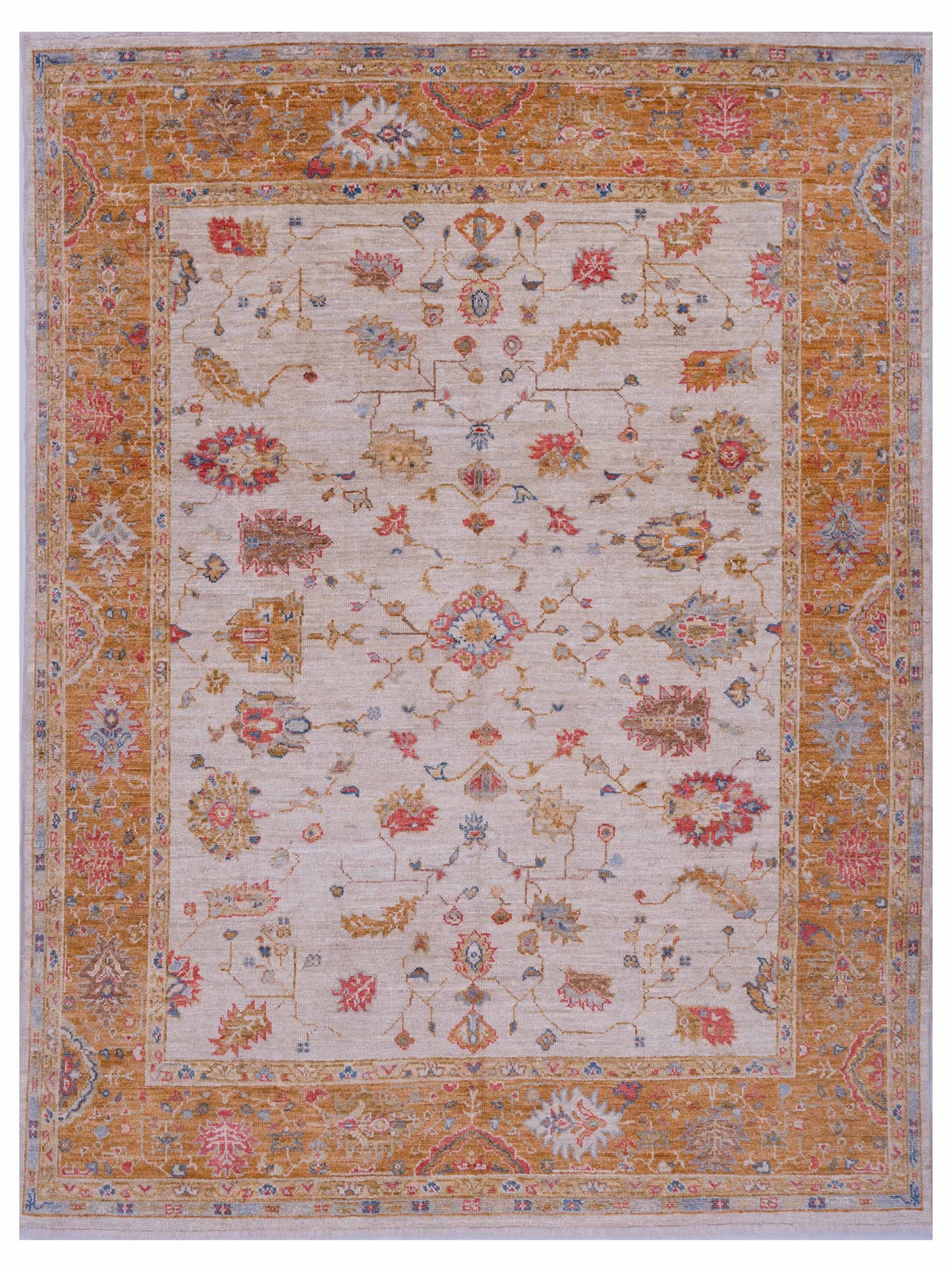Anadol Angora Oushak Ivory Orange Traditional