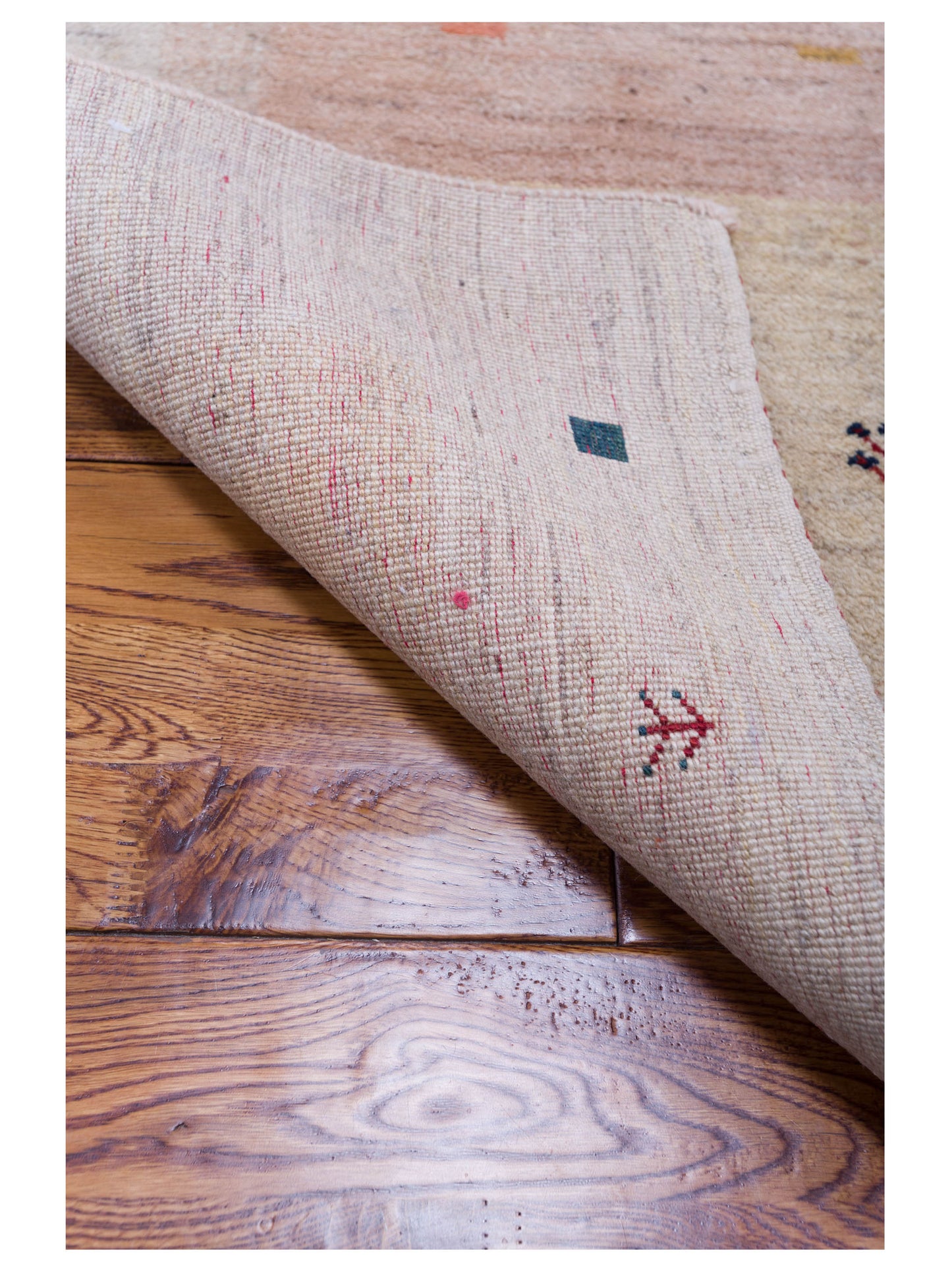 Modern Gabbeh 81417 Ivory Beige 4.1x6 Hand Knotted Rugs
