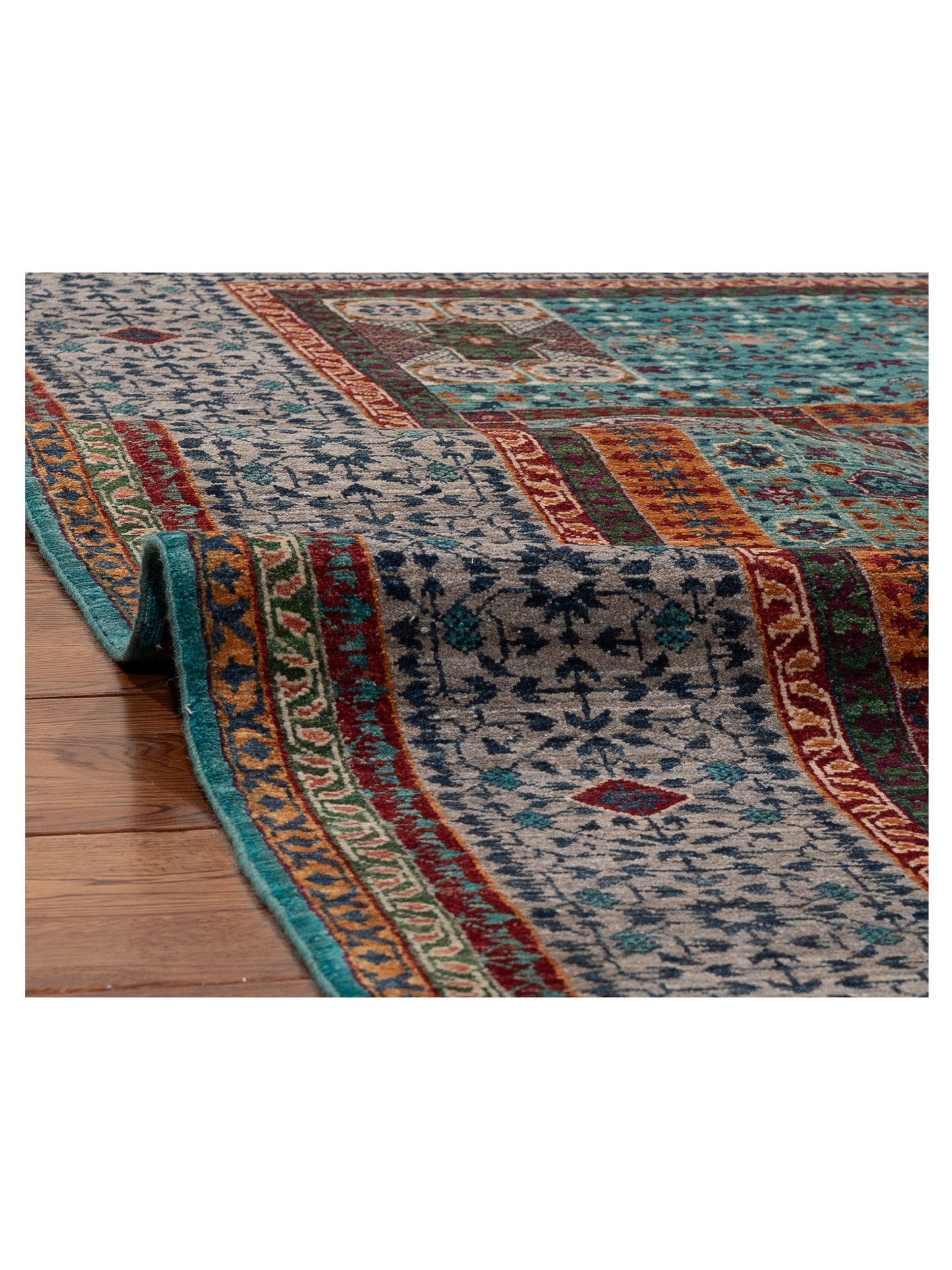 Artisan Mamluk 154631 Blue Gray 5.9x7.9 Hand Knotted Rug