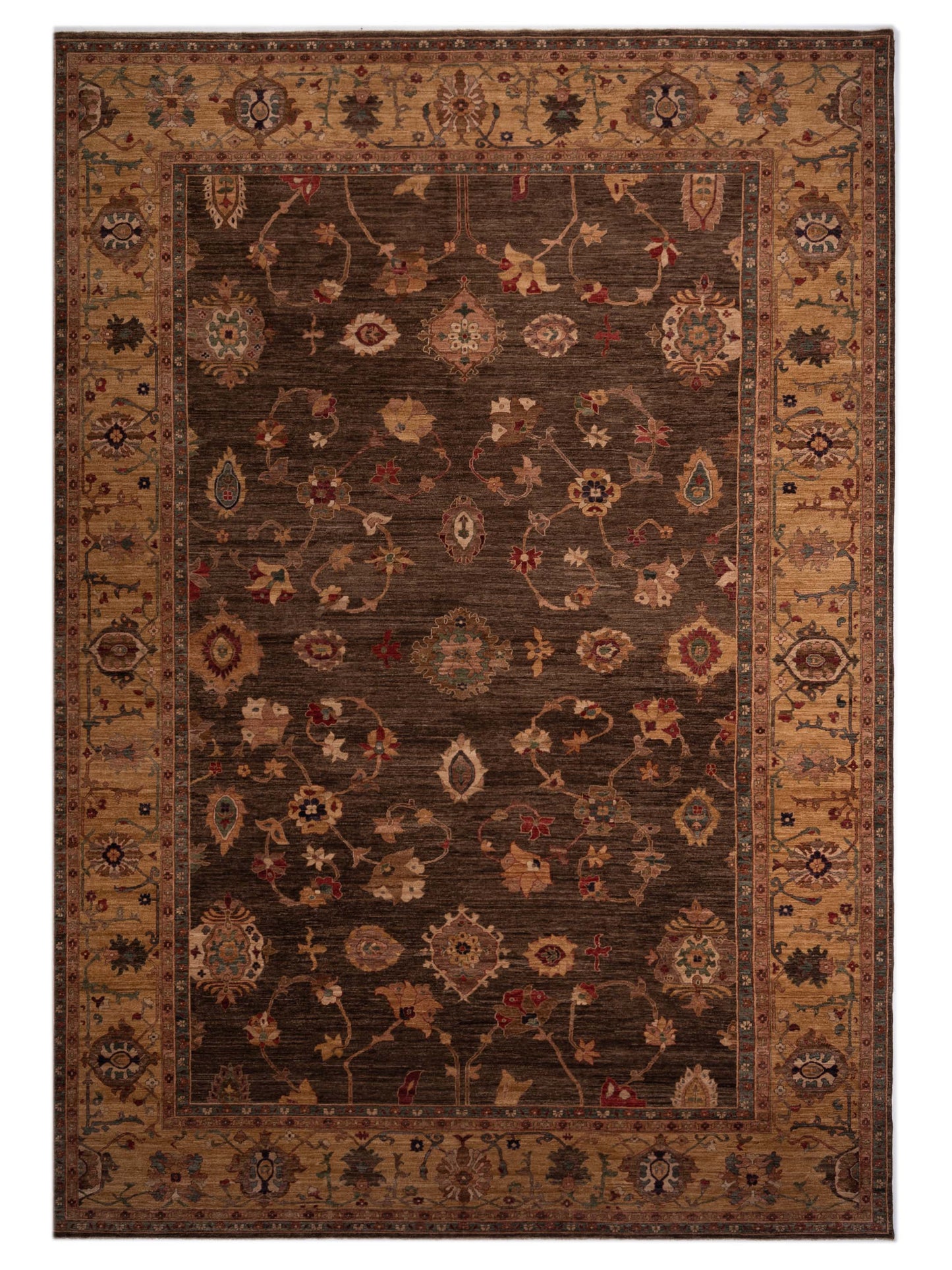 Pasha Elvan Dark Brown Gold Traditional