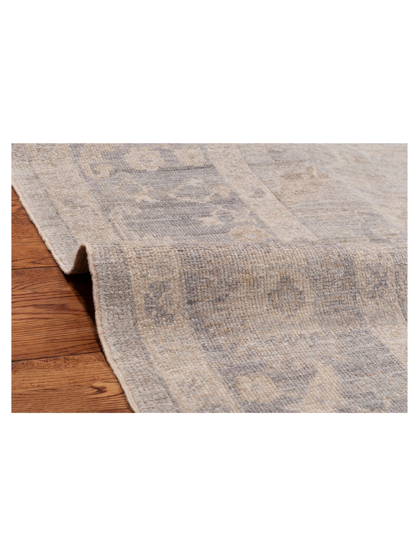 Angora Oushak 151014 Light Gray Light Gray 7.7x8.11 Hand Knotted Rug
