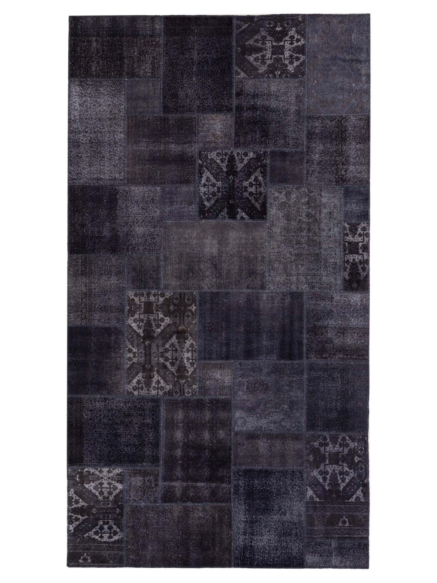 Pasha Turkish Vestige Patchwork Charcoal Contemporary