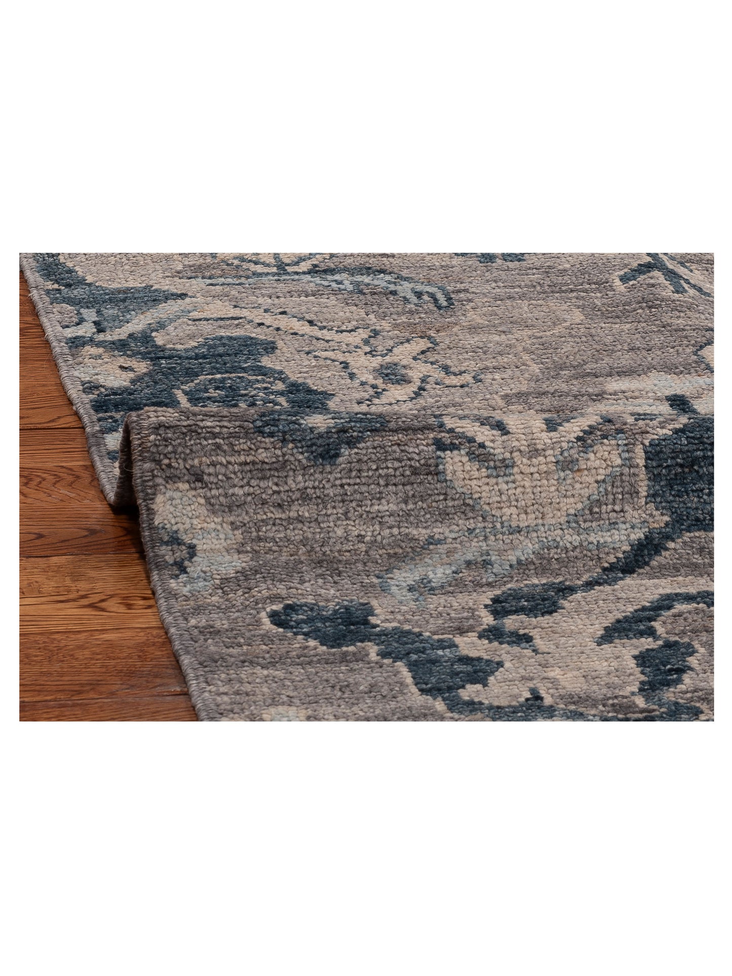 Angora Oushak 155002 Gray Blue 7.11x9.7 Hand Knotted Rug