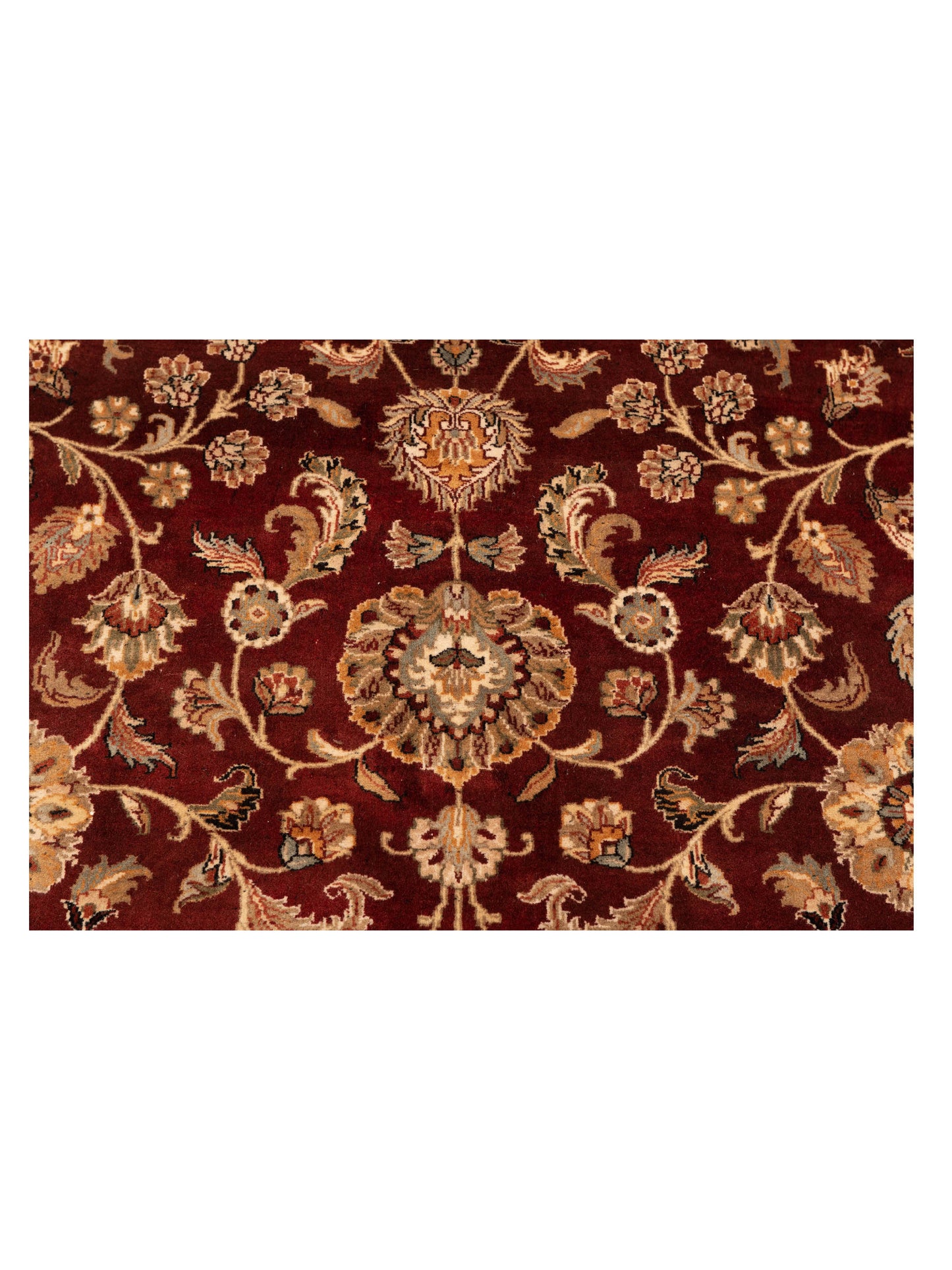 Crown 148308 Burgundy Ivory 8.11x12.9 Hand Knotted Rug