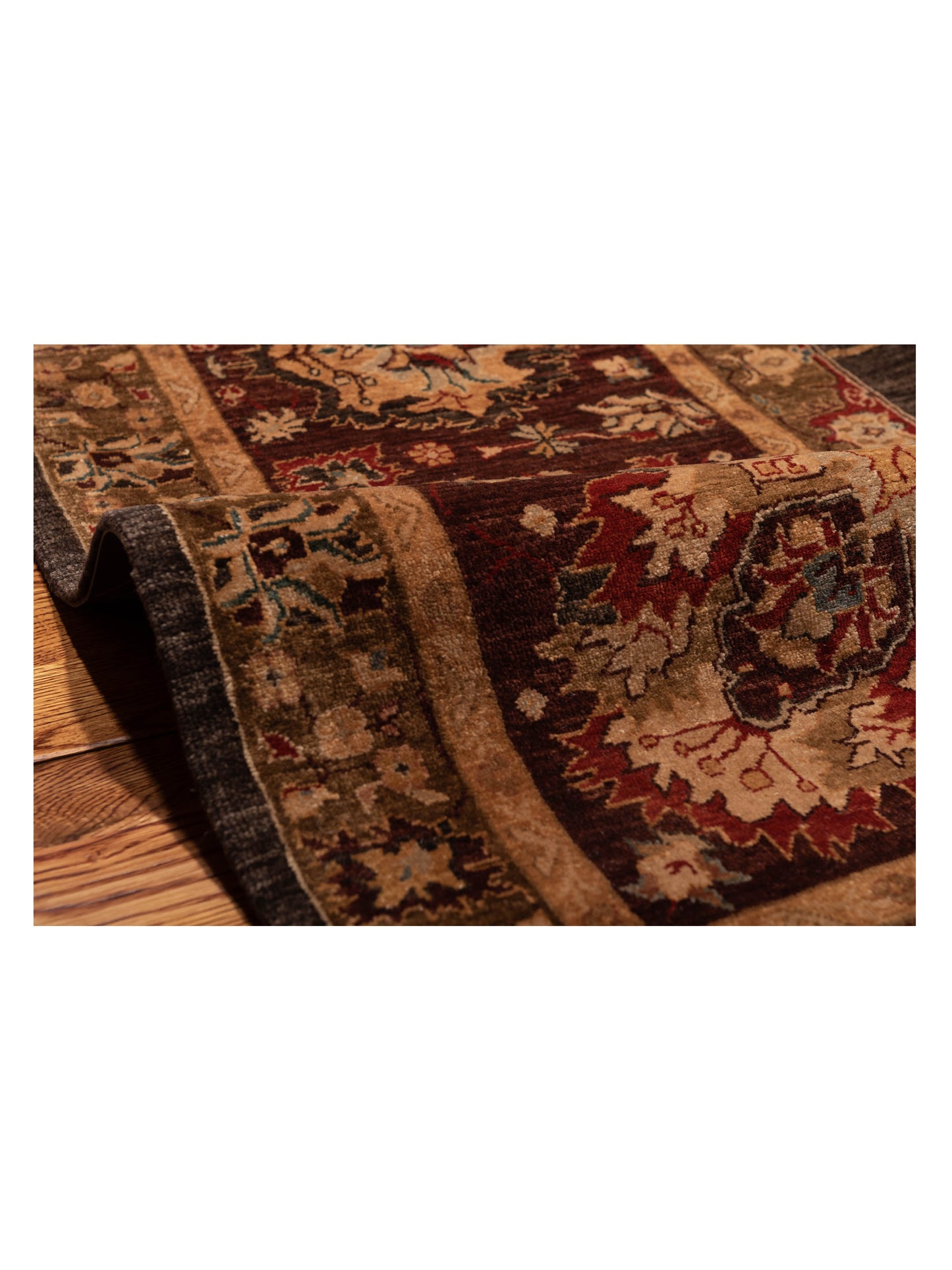Firuze Lidya Charcoal Plum 11.6x15.3 Hand Knotted Rug