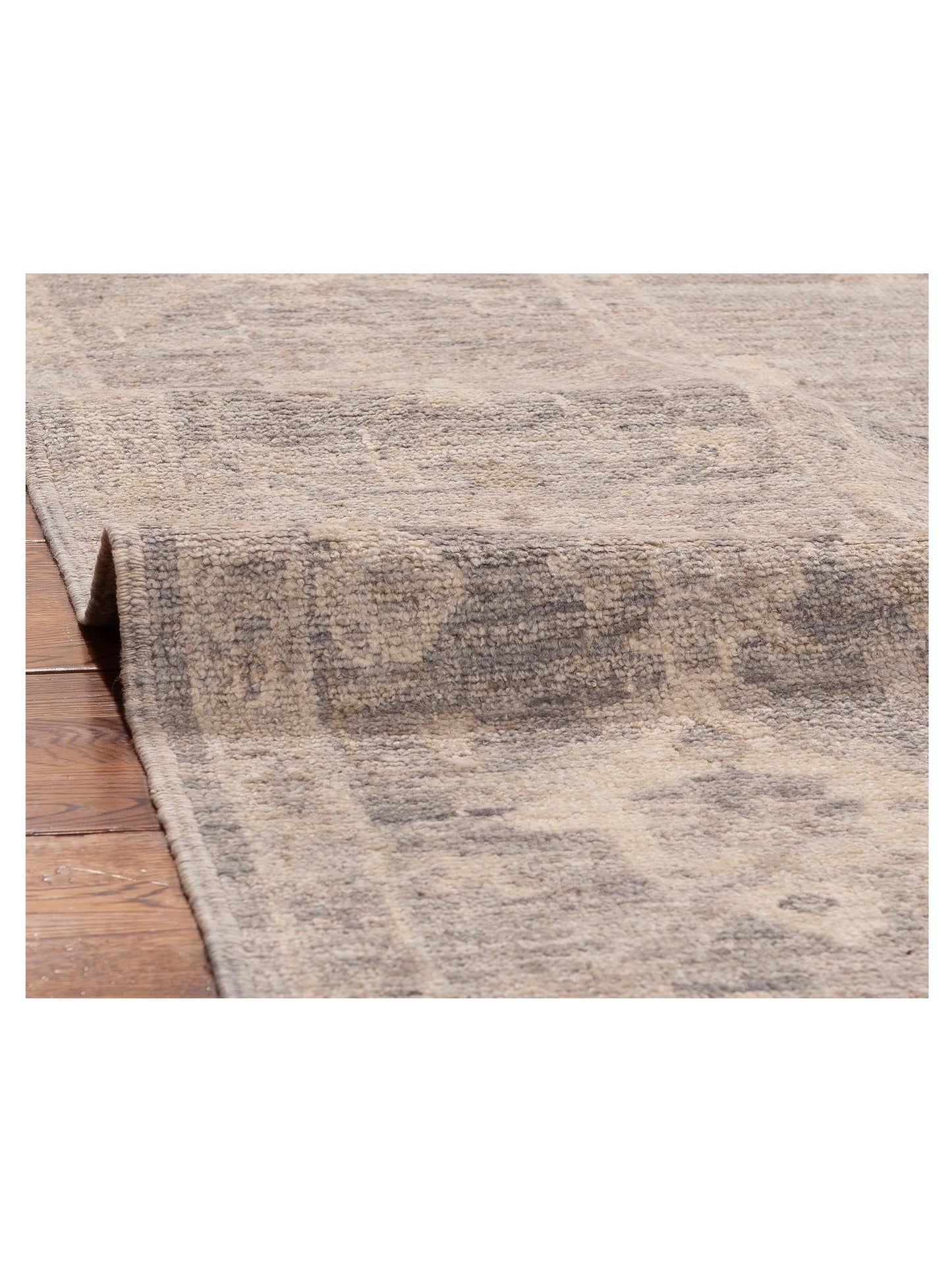 Angora Oushak 156071 Gray Gray 10.1x13.8 Hand Knotted Rug