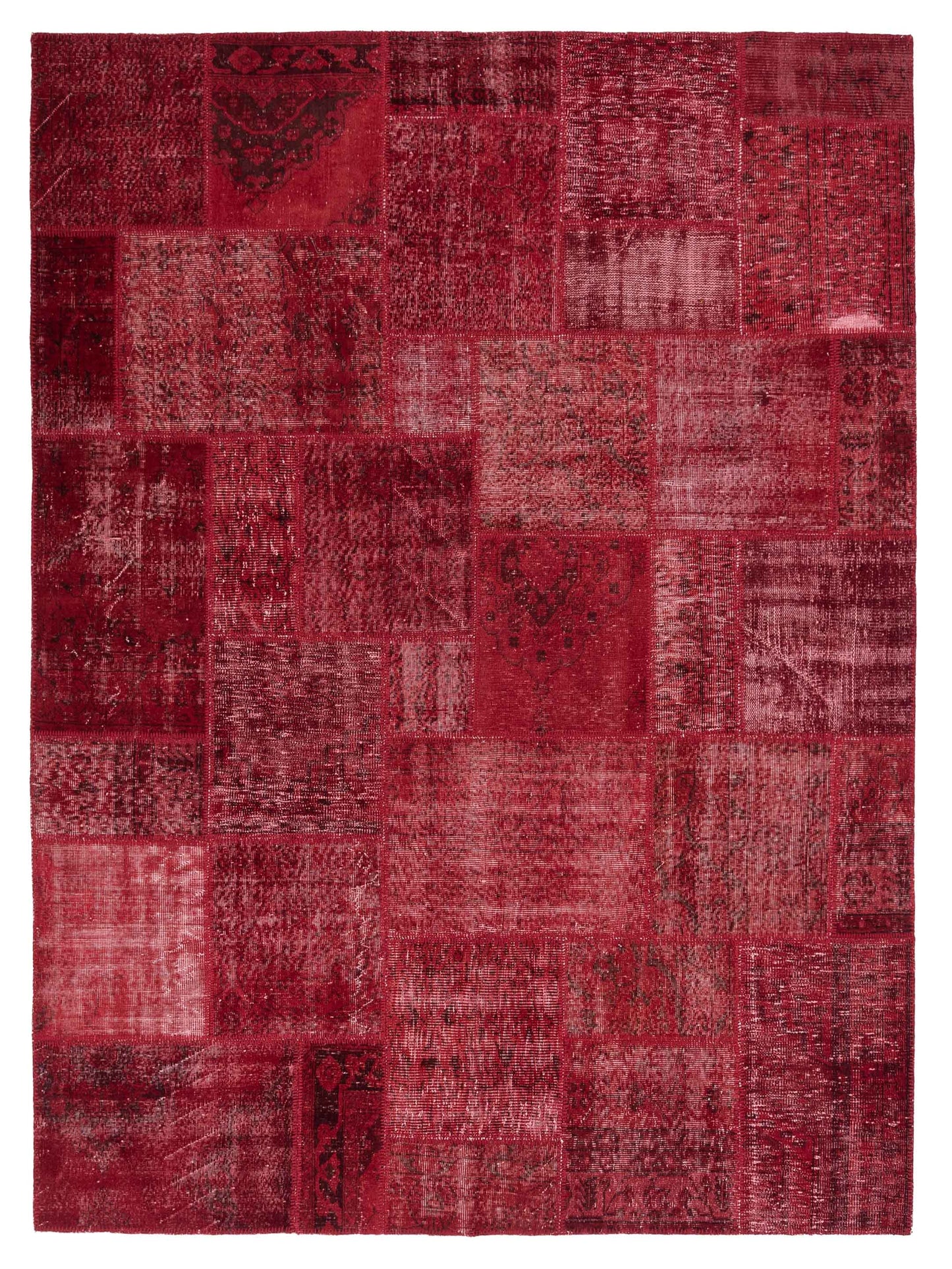 Pasha Turkish Vestige Patchwork Red Contemporary