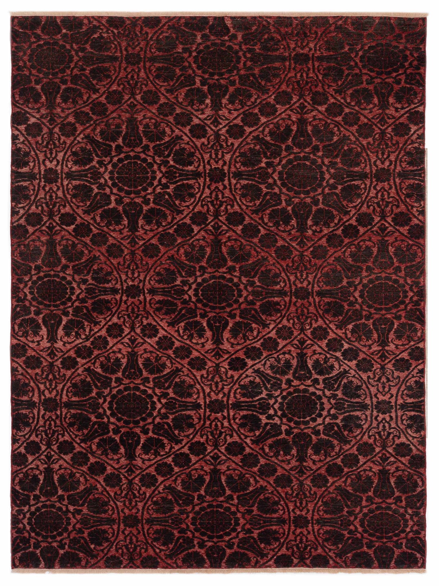 Pasha Defne Charcoal Red Transitional