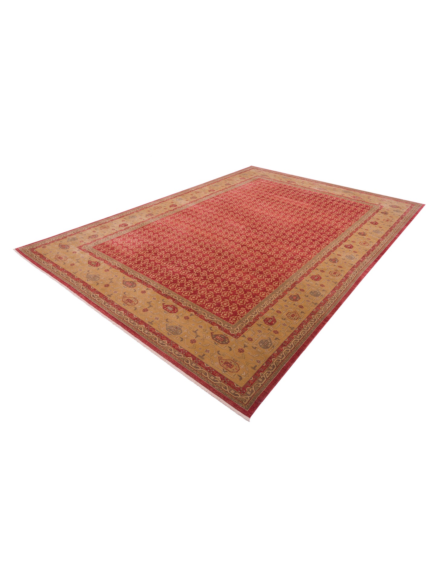 Antique Loom 108192 Rust Gold 10.3x14.1 Hand Knotted Rug