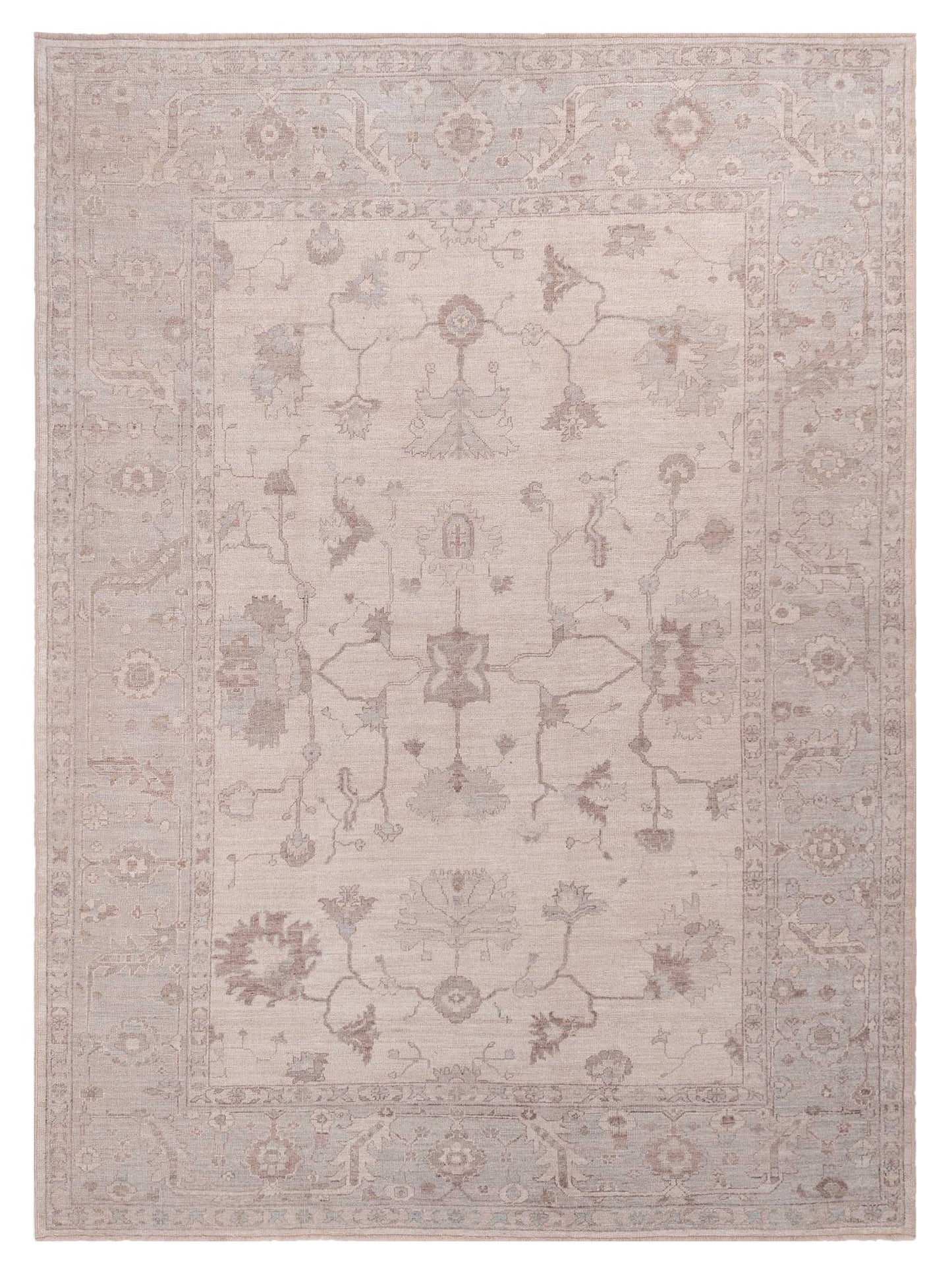 Anadol Angora Oushak Ivory Light Gray Traditional