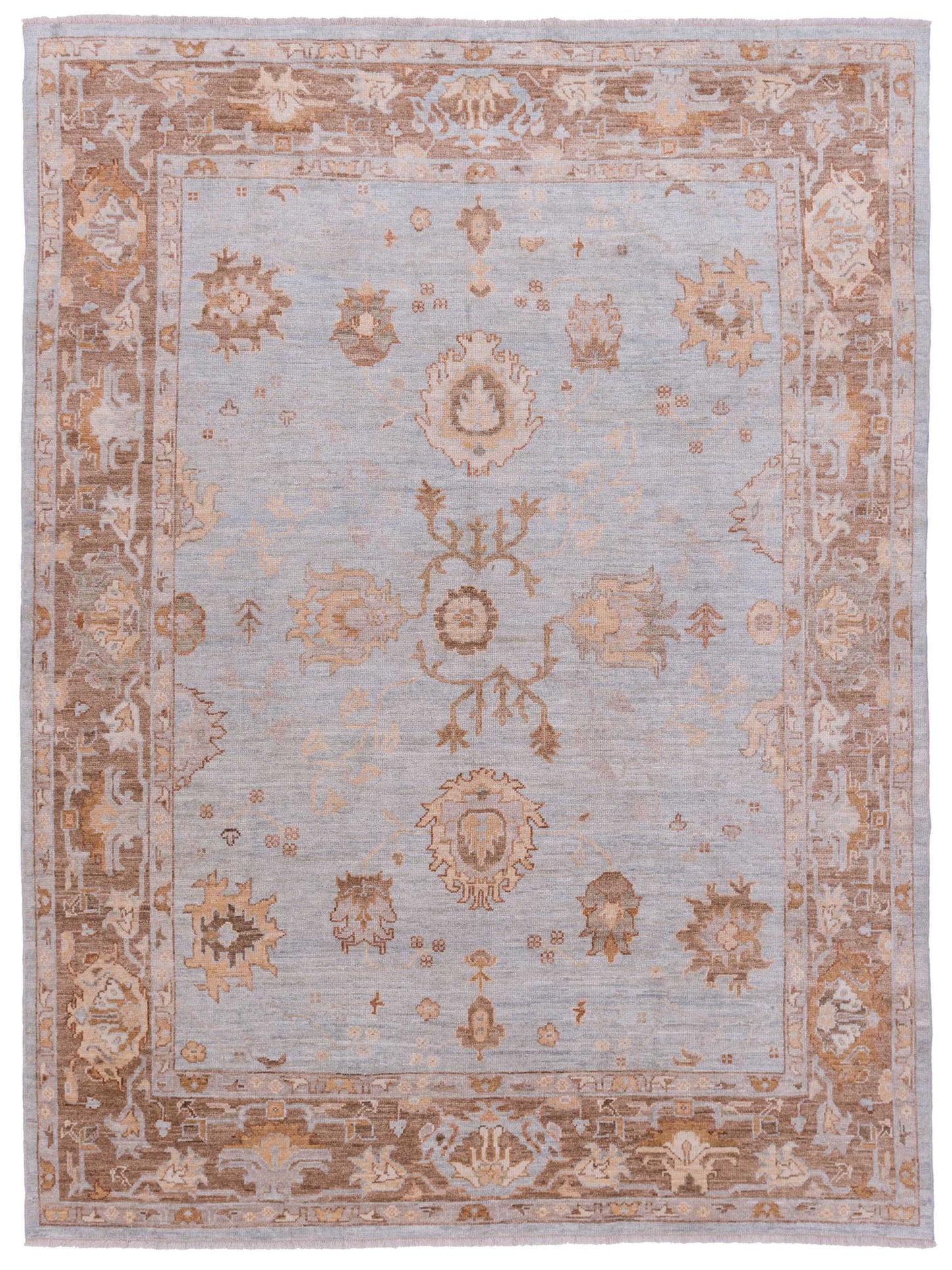 Anadol Angora Oushak Blue Brown Traditional