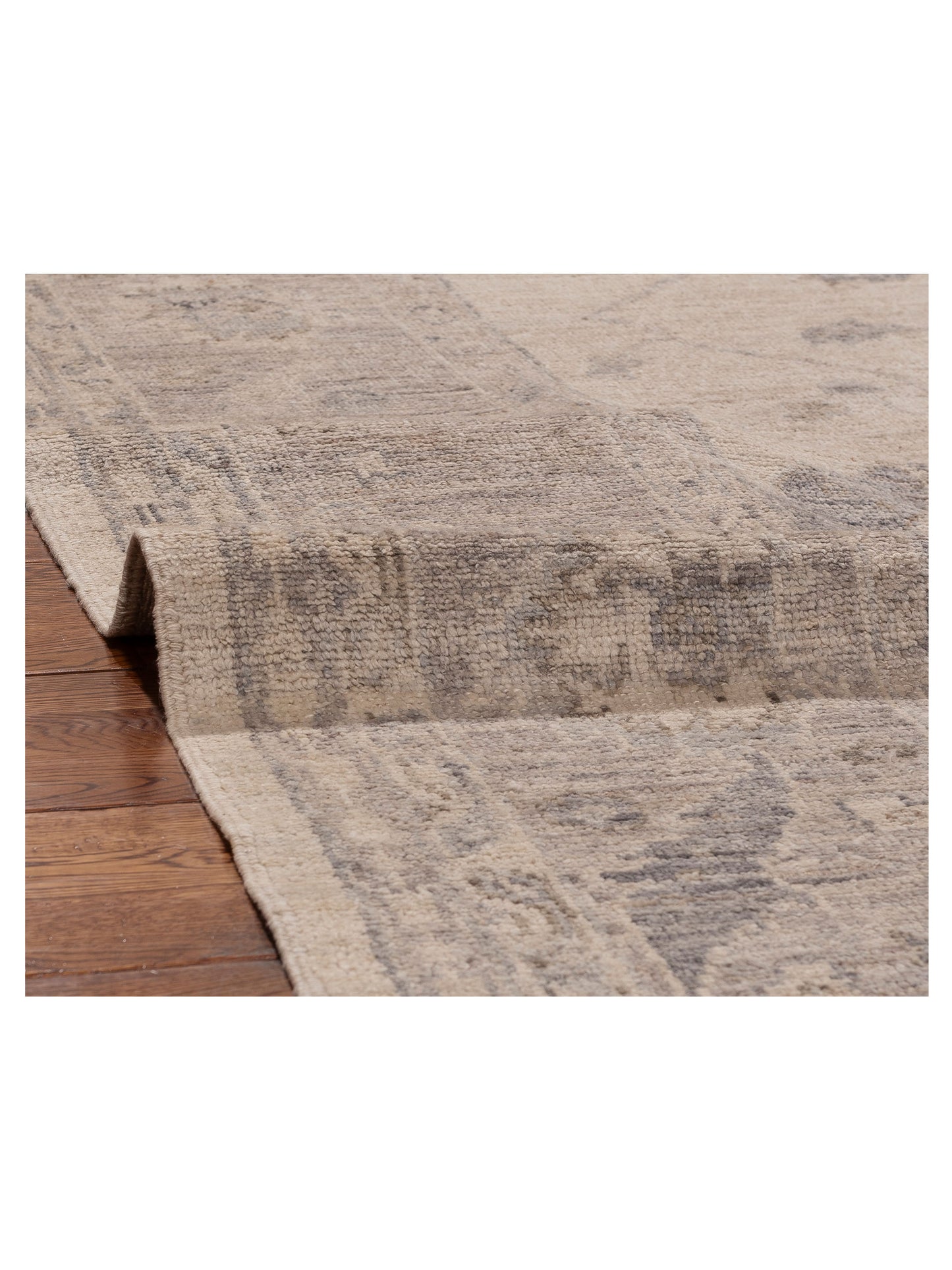 Angora Oushak 156164 Ivory Gray 9.1x11.8 Hand Knotted Rug