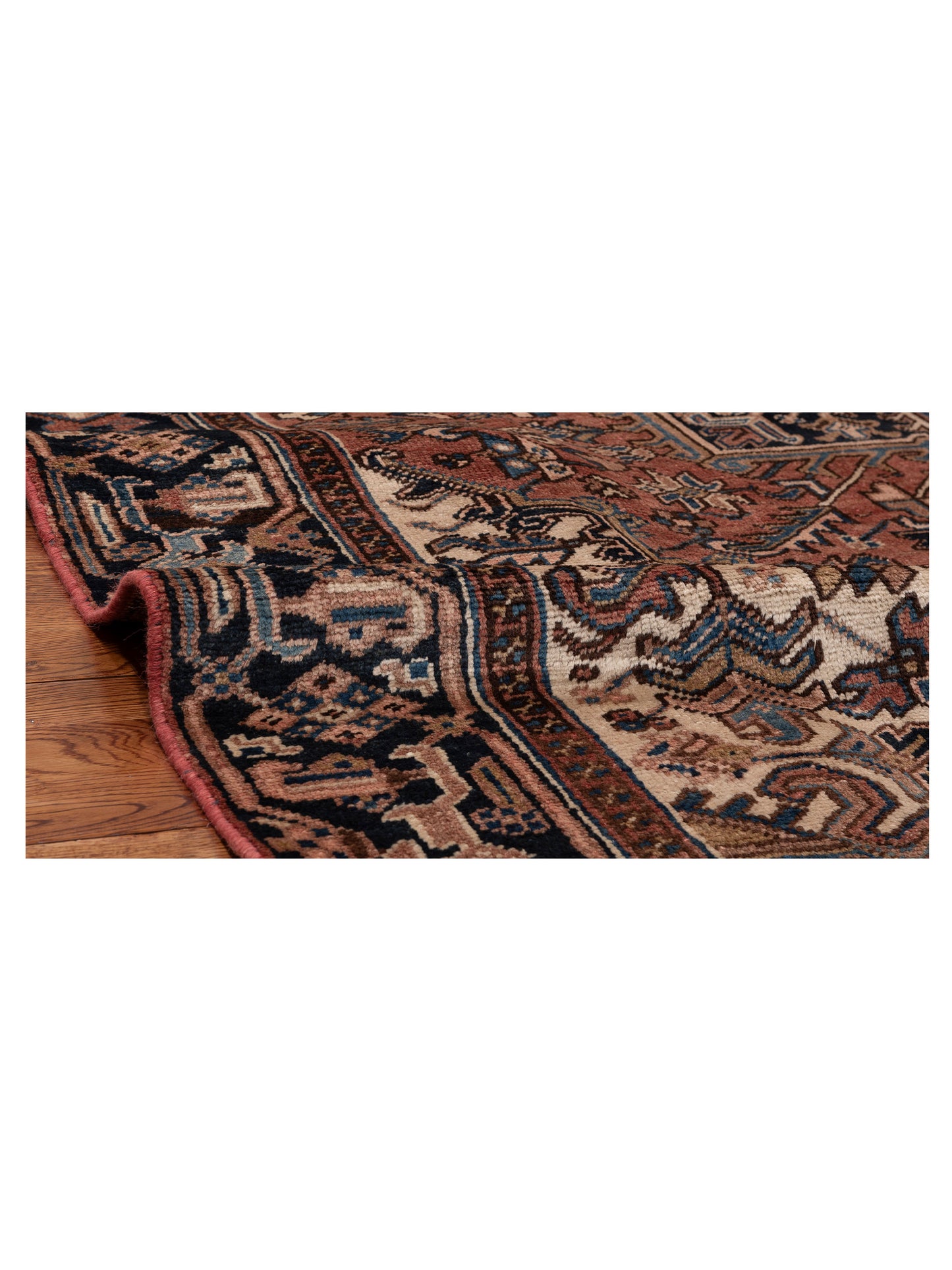 Persian 153623 Brown Navy 7.10x11.1 Hand Knotted Rug