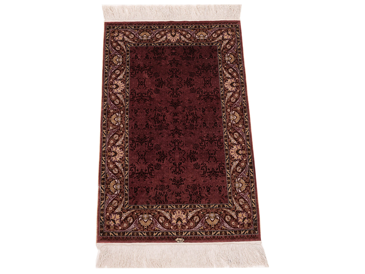 Pasha Pure Silk Burgundy Traditional