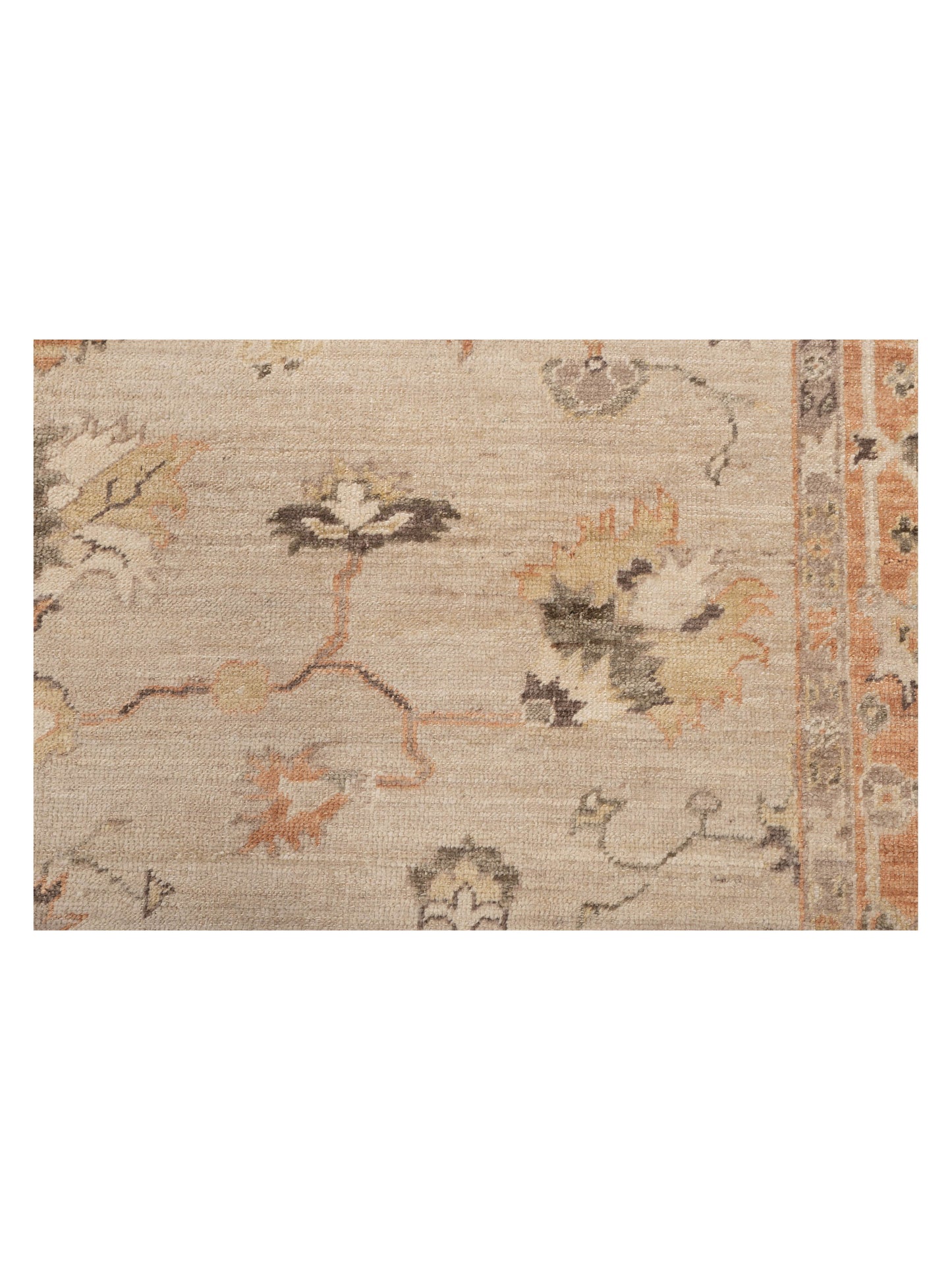 Angora Oushak 147018 Ivory Rust 8x9.9 Hand Knotted Rug